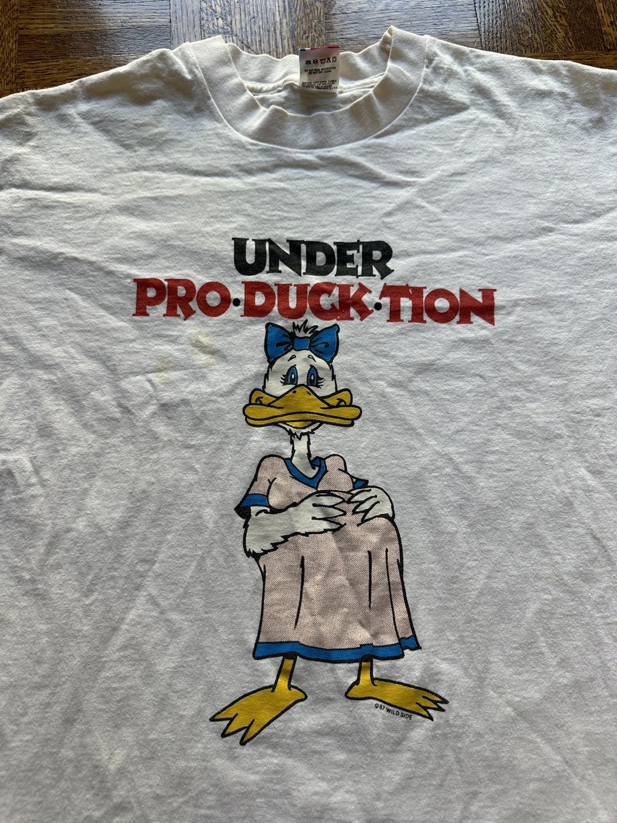 Vintage Vintage 80s Under Pro-Duck-Tion Graphic Tee Size US XL / EU 56 / 4 - 2 Thumbnail
