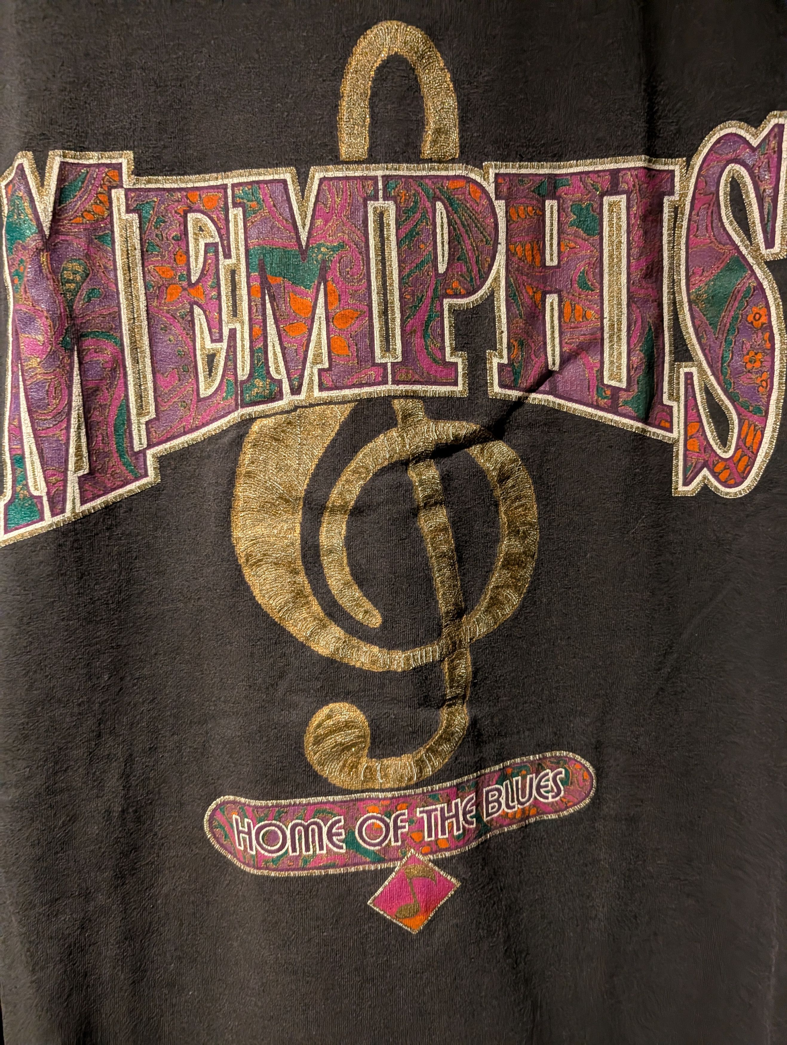 Arts & Science Vintage 90s Memphis Tennessee Home of the Blues T-Shirt Size US XXL / EU 58 / 5 - 2 Thumbnail