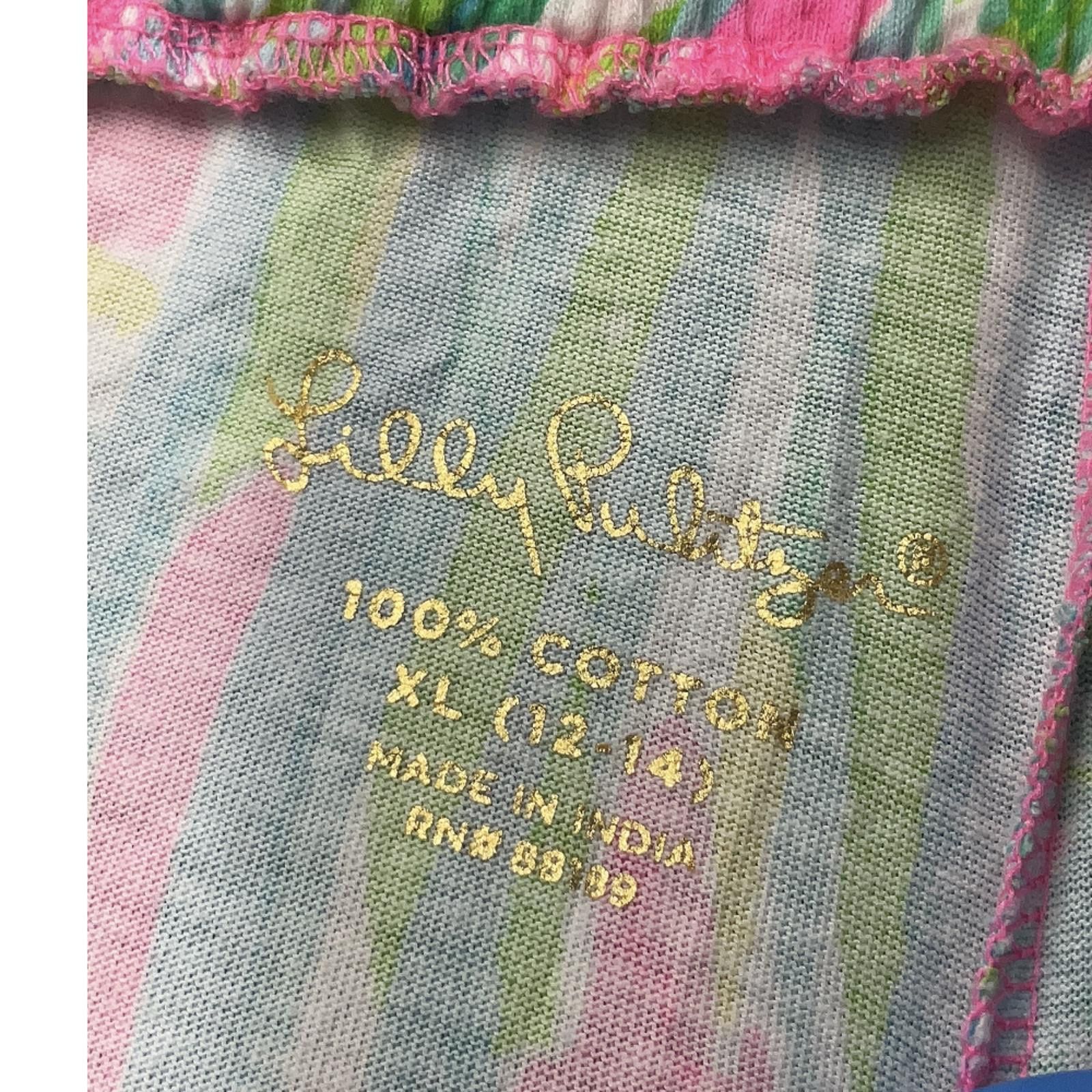Other Lilly Pulitzer Girls Cotton Shorts XL (12-14) Tropical Pal Size 24" / US 00 / IT 34 - 3 Thumbnail