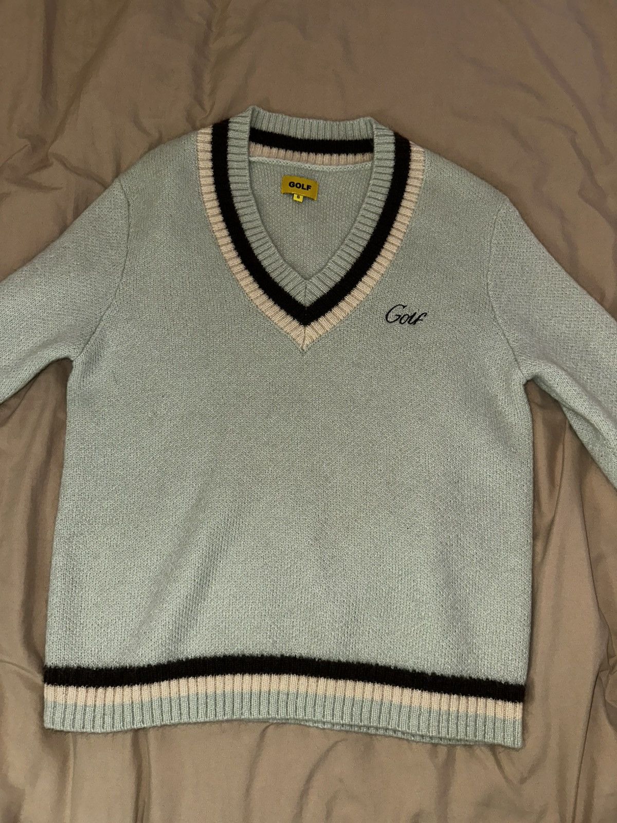 Golf Wang Golf Wang Tyler, The Creator Script V-Neck Tennis Sweater Size US S / EU 44-46 / 1 - 1 Thumbnail