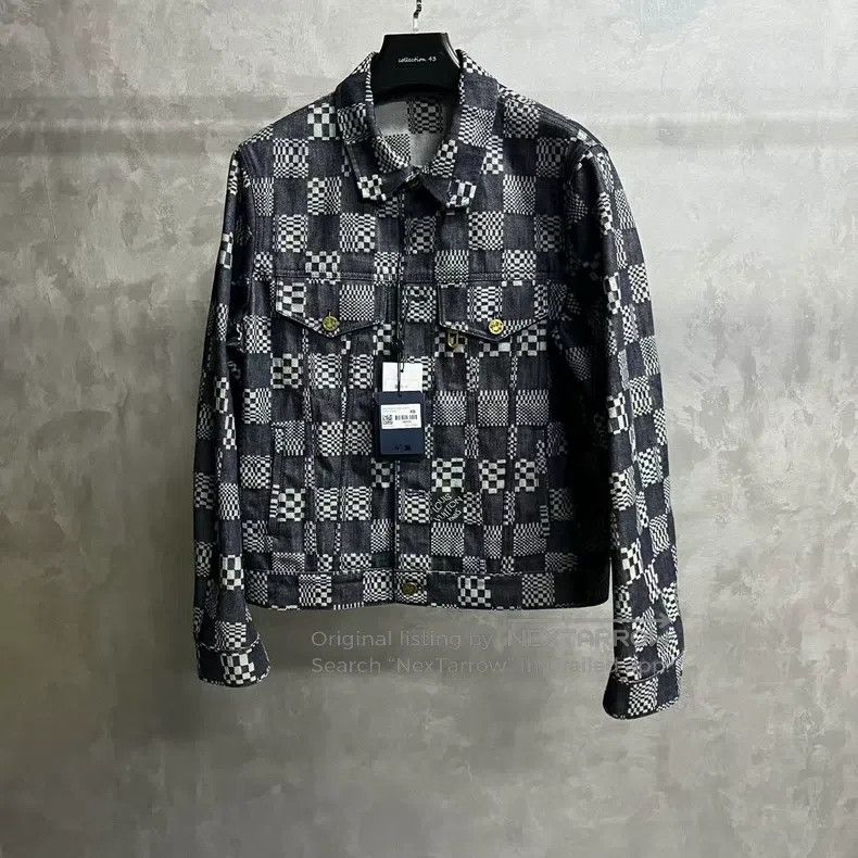Louis Vuitton Louis Vuitton Black checkerboard single-breasted casual lo Size US M / EU 48-50 / 2 - 1 Thumbnail