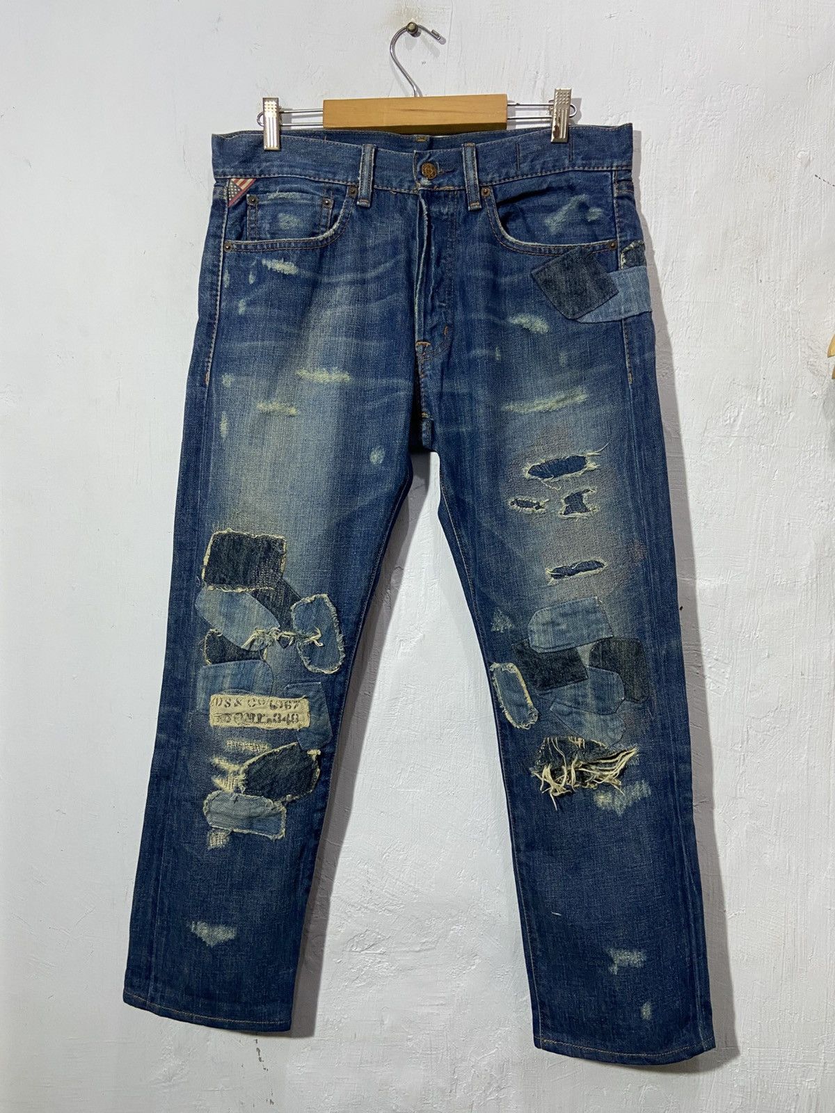 Denim & Supply Ralph Lauren Denim & Supply Ralph Lauren Distressed Denim Patchwork Jeans Size US 32 / EU 48 - 1 Thumbnail