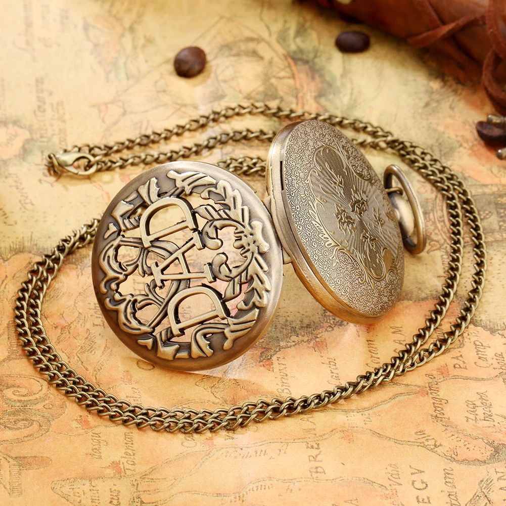Other DAD Engraved Pocket Watch Quartz Pendant Necklace Daddy Gift Size ONE SIZE - 3 Thumbnail