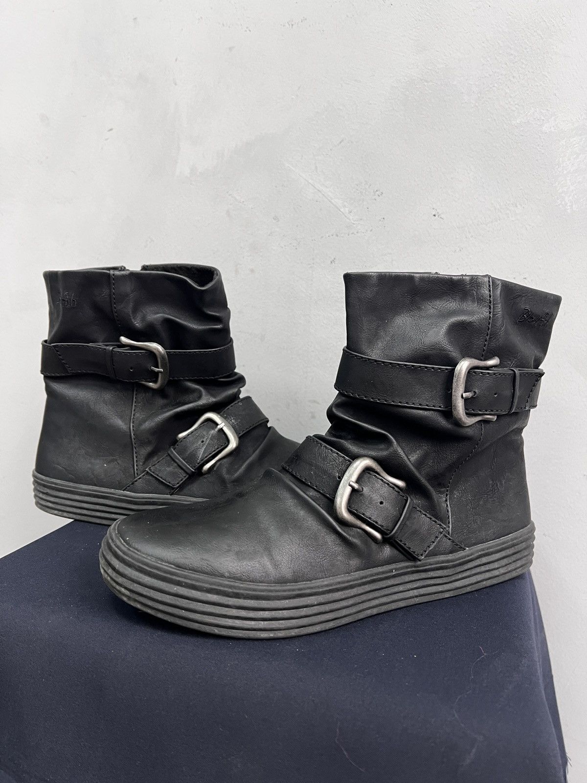 ASH Opium belted leather gothic boots rick owens style japanese Size US 7 / EU 40 - 9 Thumbnail