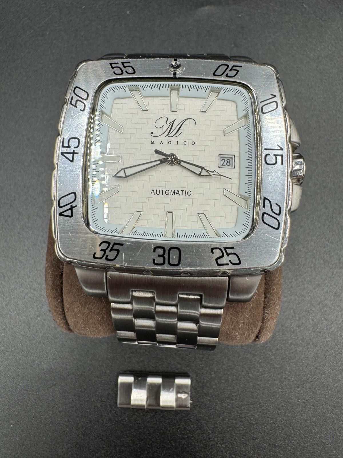 Magical Design Magico 316L Automatic Heavy Mens Watch White Face 21 Jewels Size ONE SIZE - 5 Thumbnail