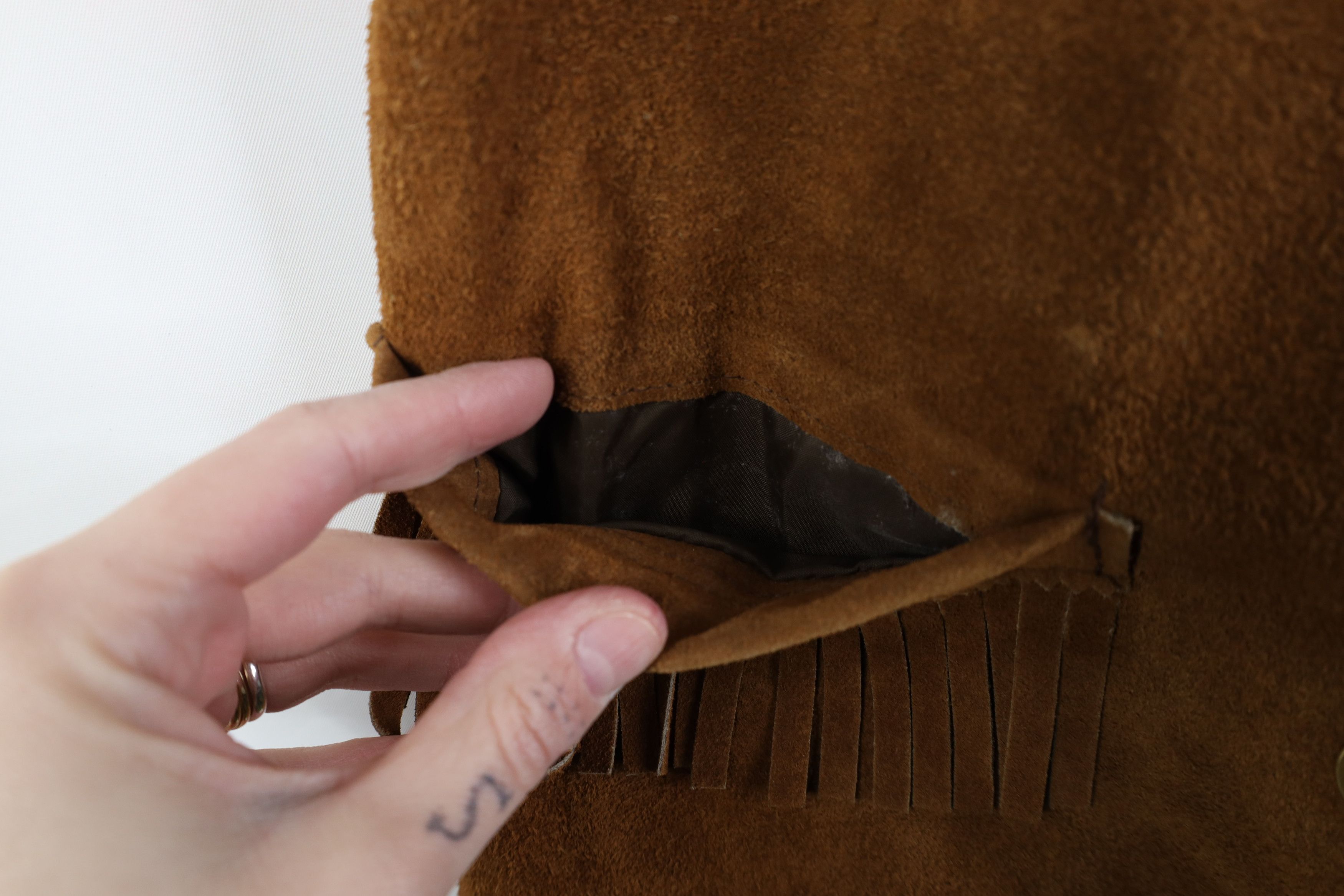 Vintage Vintage 60s 70s Brill Bros Fringed Suede Leather Vest USA Size US S / EU 44-46 / 1 - 6 Thumbnail
