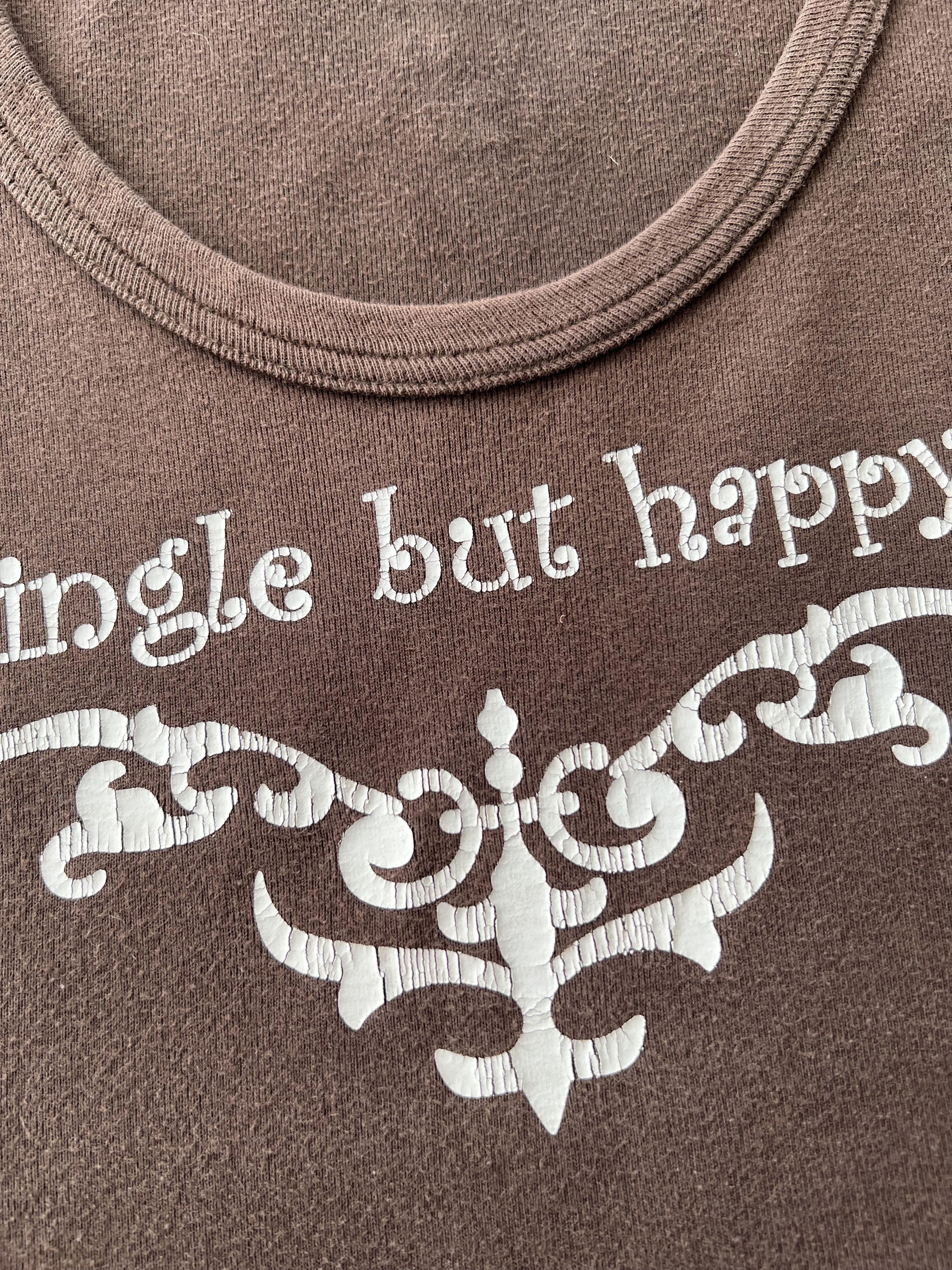 Vintage Vintage Single But Happy Tattoo Tribal Y2k Womens Tank Top Size M / US 6-8 / IT 42-44 - 6 Thumbnail