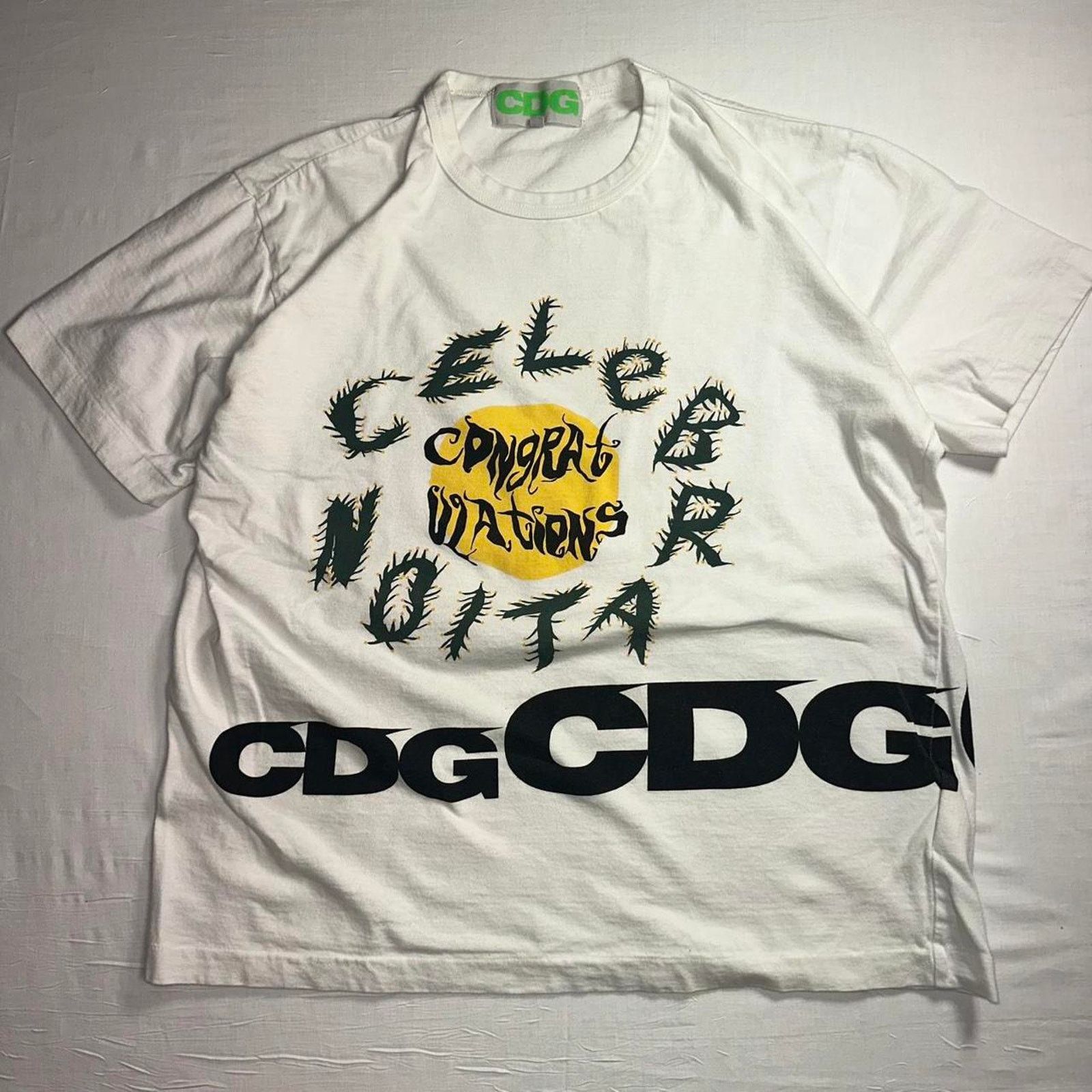Cactus Plant Flea Market × Comme des Garcons × Dover Street Market CDG x CPFM x DSM "Celebration" T-Shirt, XL Boxy Fit Size US XL / EU 56 / 4 - 1 Thumbnail