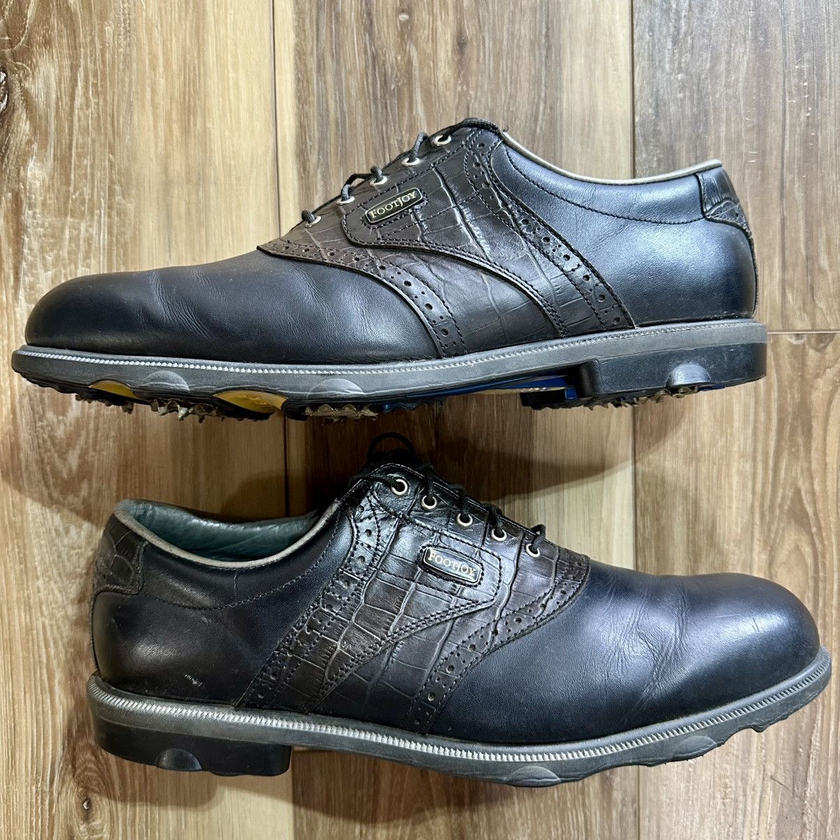 Footjoy Dry Joy Leather Oxford Style 53726 Golf Shoes in Black, Men's (Size 13)