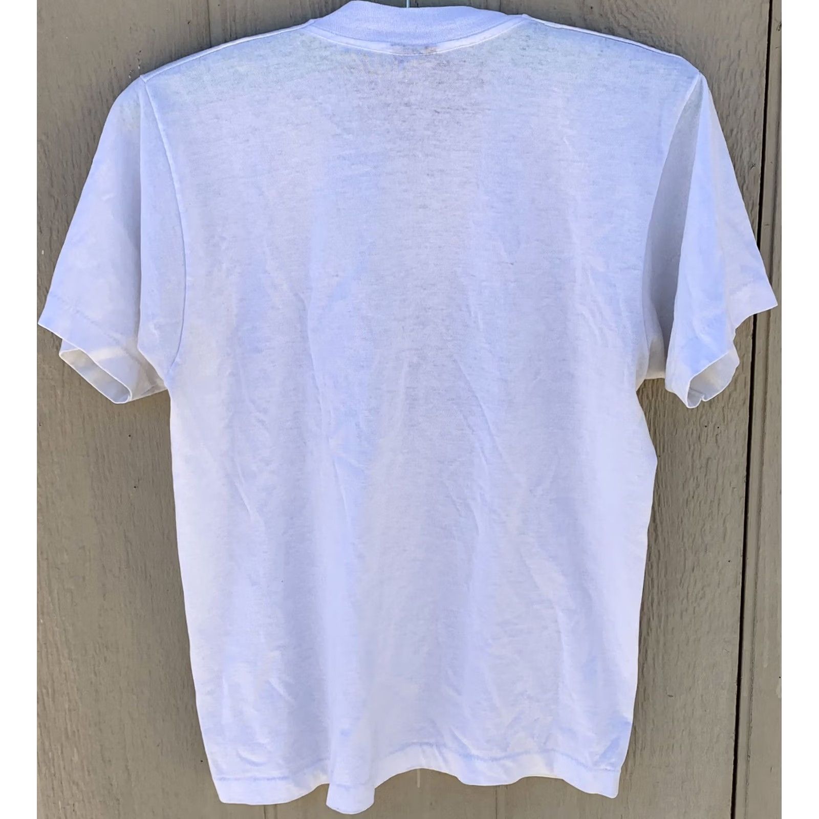 Vintage VINTAGE Hello Macalester College 1986-1987 Alumni Phonathon T-Shirt 1980s Size M White Graphic Print Shirt Men 80s College Size US M / EU 48-50 / 2 - 3 Thumbnail