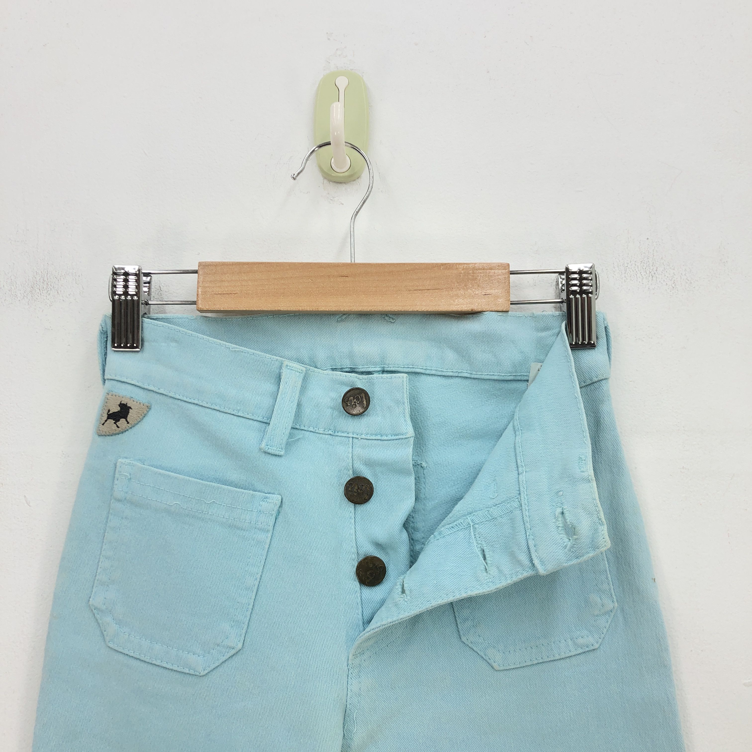 If Six Was Nine Vintage Japanese Jeans Boot Cut Denim Super Flare Pants Size 22" - 6 Thumbnail