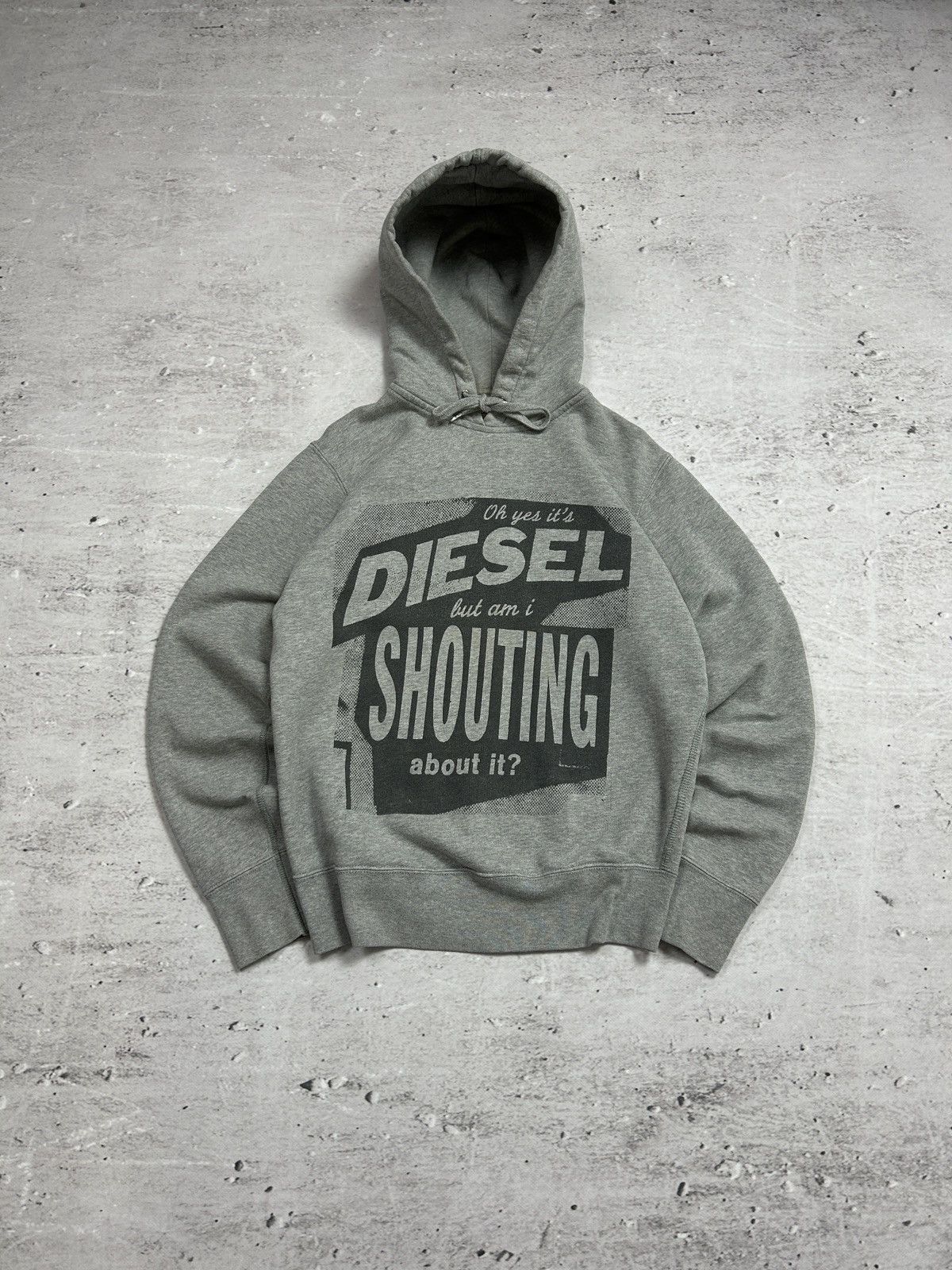 Diesel 🔥VINTAGE BOXY FIT DIESEL SHOUTING DOUBLE BIG LOGO HOODIE 90🔥 ...