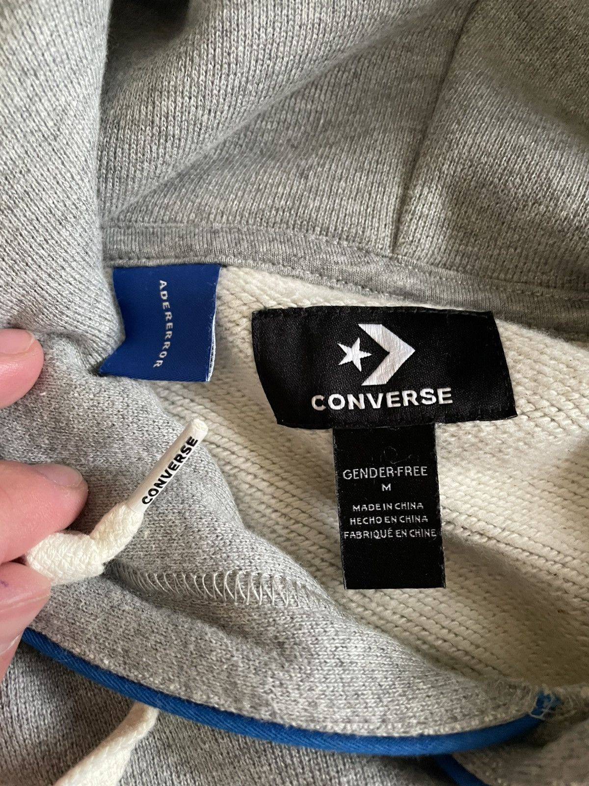 Ader Error Converse Ader Error Hoodie Grey Unisex Size M Oversized Size US M / EU 48-50 / 2 - 10 Thumbnail