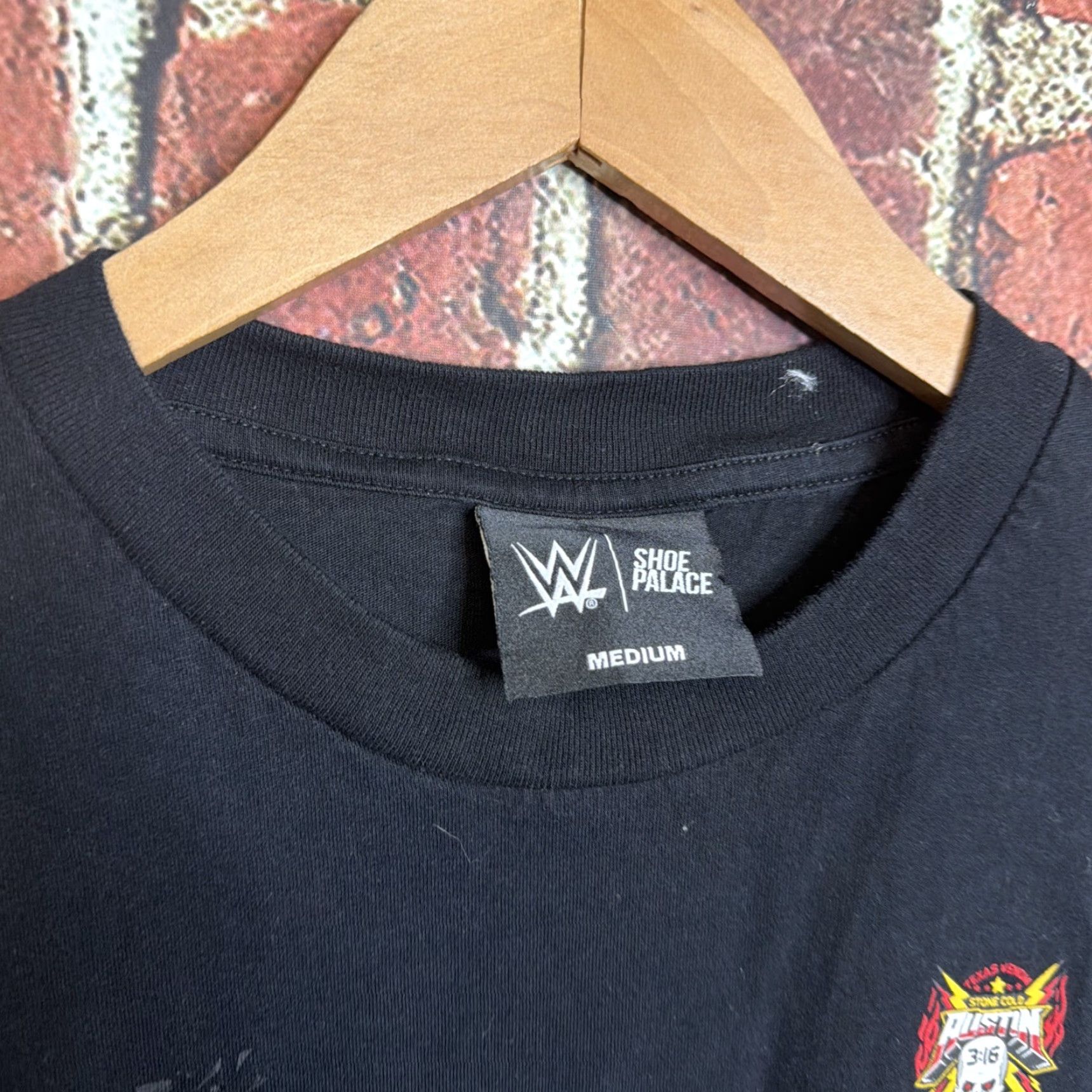Palace WWE Shirt Stone Cold Steve Austin Short Sleeve T Shirt M Black Plain Graphic Print Logo WWE Size US M / EU 48-50 / 2 - 2 Thumbnail
