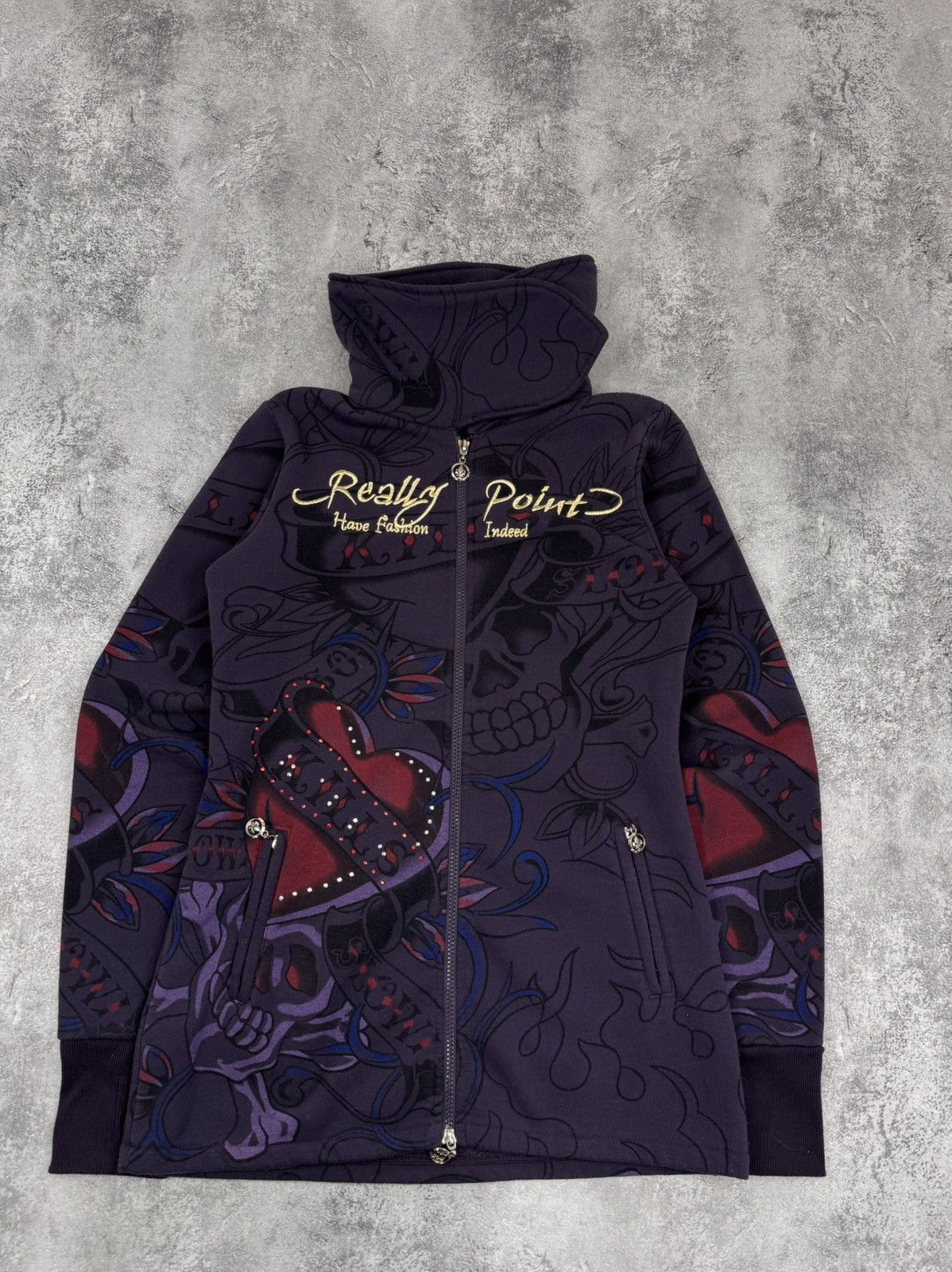 Other Really Point Women Zip Hoodie Dark Purple Size M Size M / US 6-8 / IT 42-44 - 1 Thumbnail