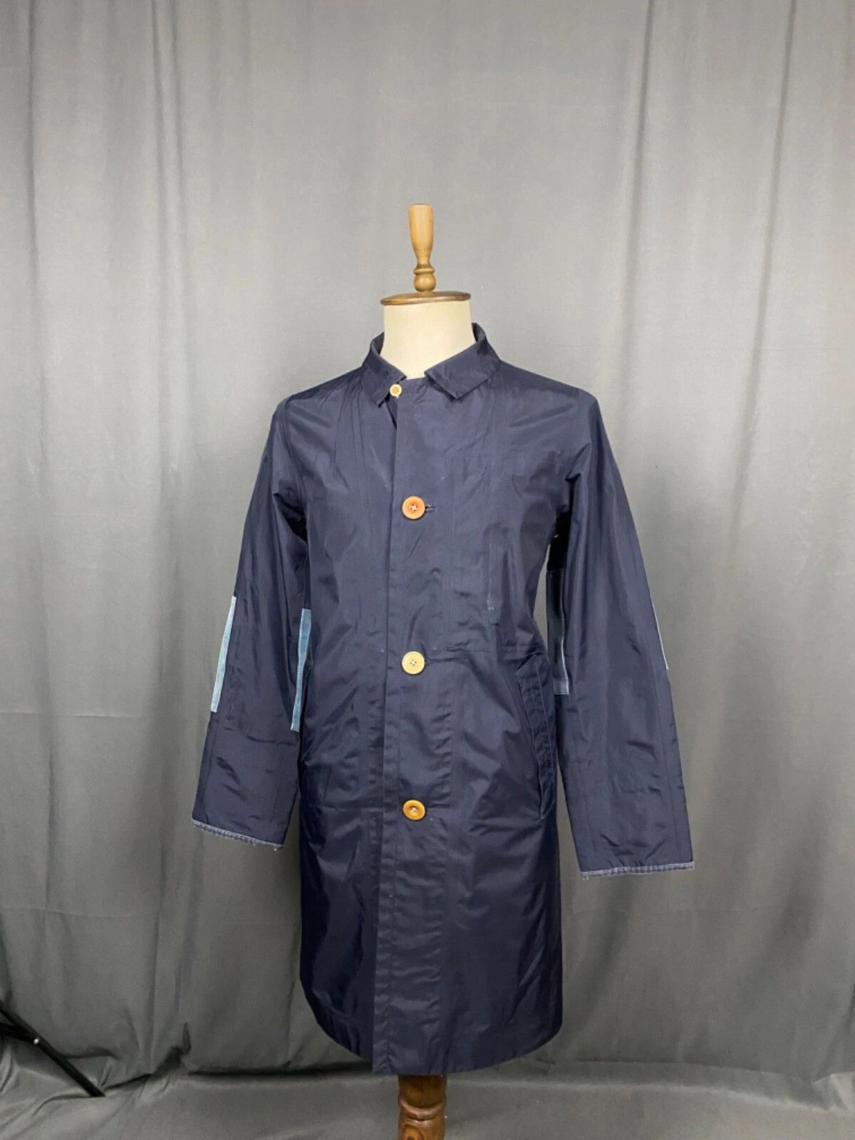 Visvim Viswim Men's Blue Gore-Tex Long Rain Coat Size 4 Size US XL / EU 56 / 4 - 2 Thumbnail
