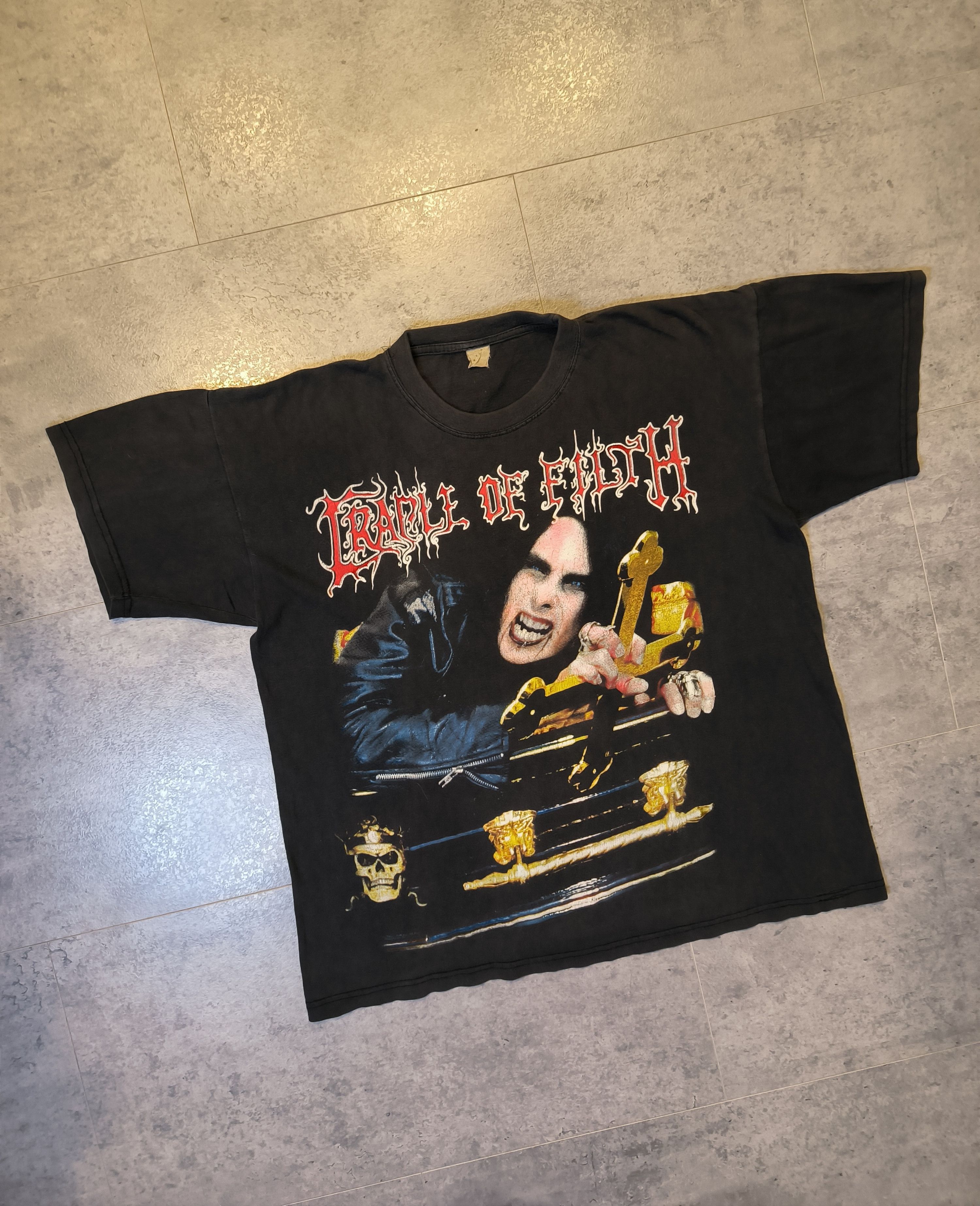 image of Rock T Shirt x Vintage Cradle Of Filth T-Shirt Metal in Black, Men's (Size Medium)