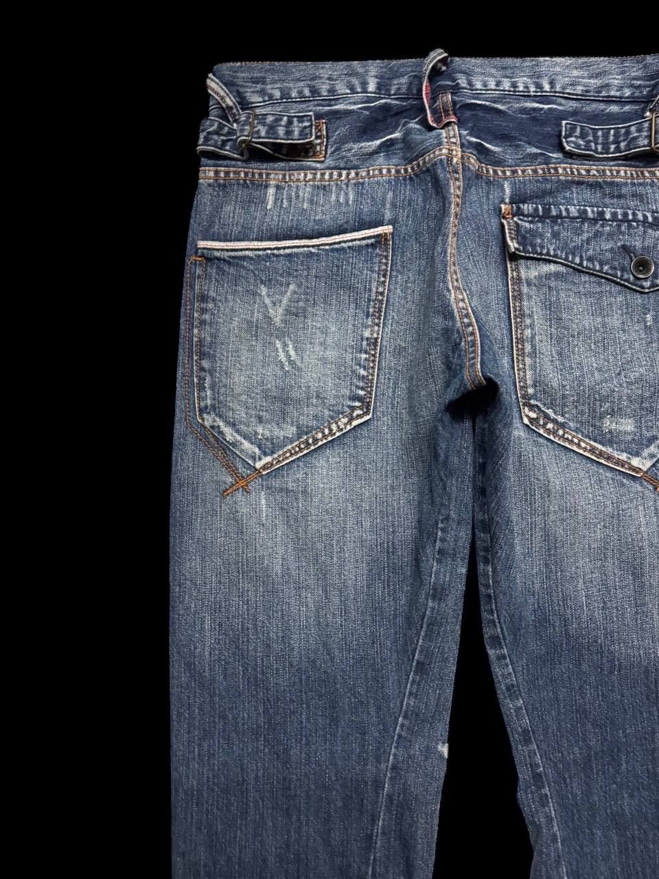 Japanese Brand TWIST LEG Vintage Uj Jean Sick Distressed Ripped Mudwash Size US 32 / EU 48 - 19 Thumbnail