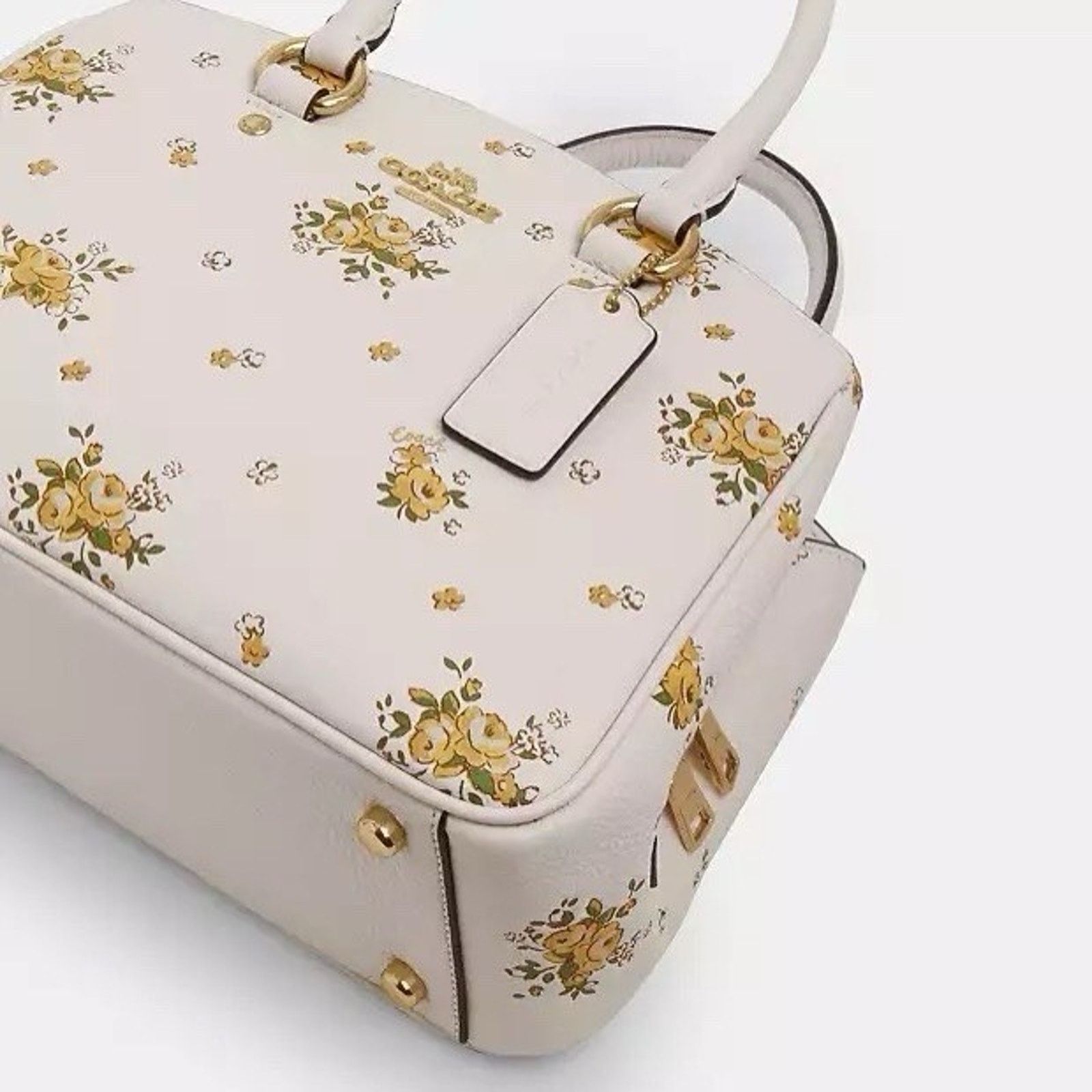 Coach NWT COACH Savannah Small Carryall Bag Floral Chalk CAL42 Size ONE SIZE - 12 Thumbnail