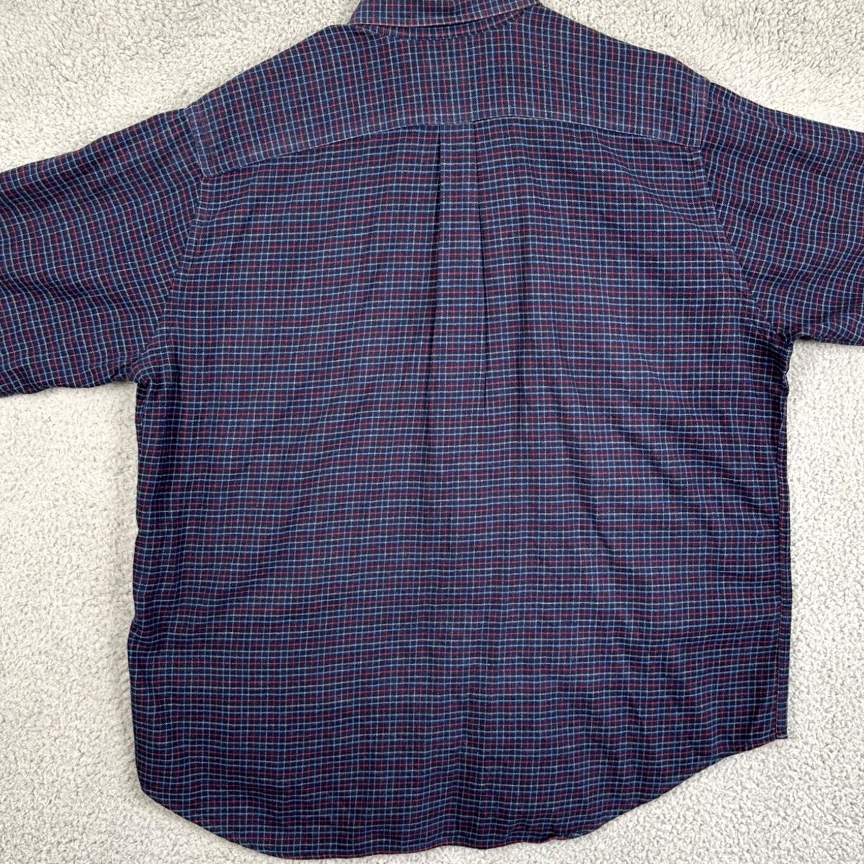Lands' End VINTAGE Lands' End Shirt Flannel Mens XL Blue Plaid Long Sleeve Pocket Shirt Size US XL / EU 56 / 4 - 3 Thumbnail