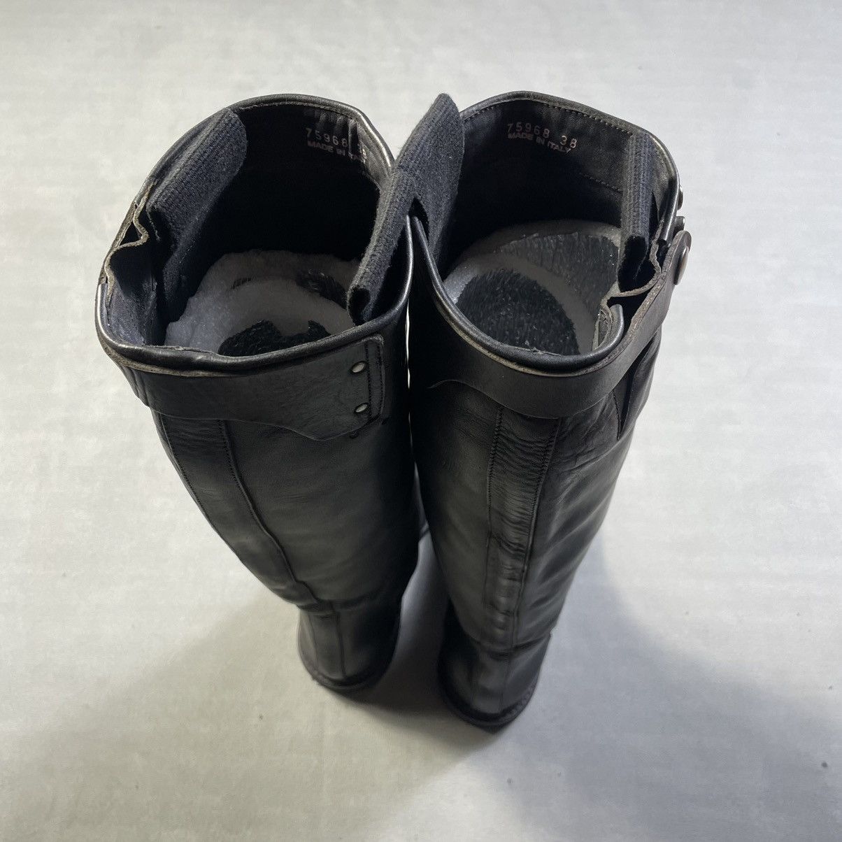Rick Owens RICK OWENS BLACK LEATHER KNEE-HIGH BOOTS Size US 8 / IT 38 - 5 Thumbnail