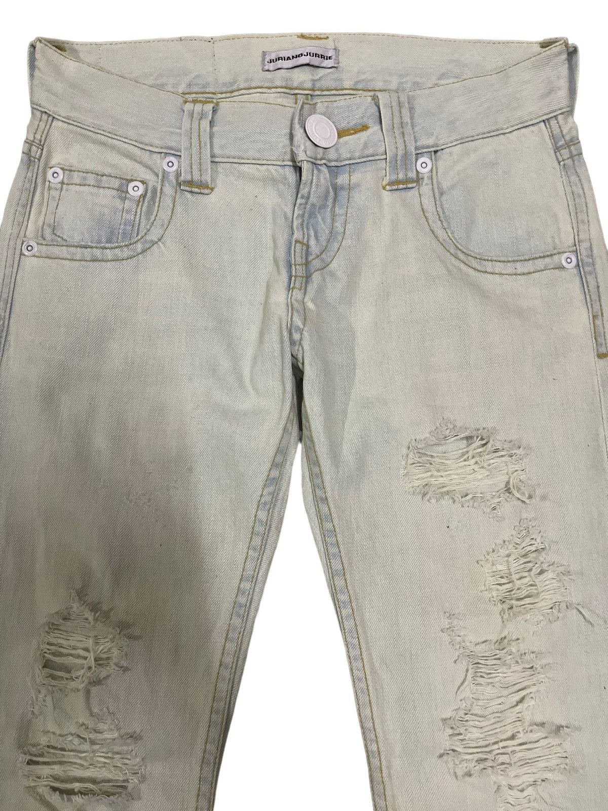 If Six Was Nine Vintage Japan Juriano Jurrie Distressed Style Flare Jeans Size US 30 / EU 46 - 3 Thumbnail