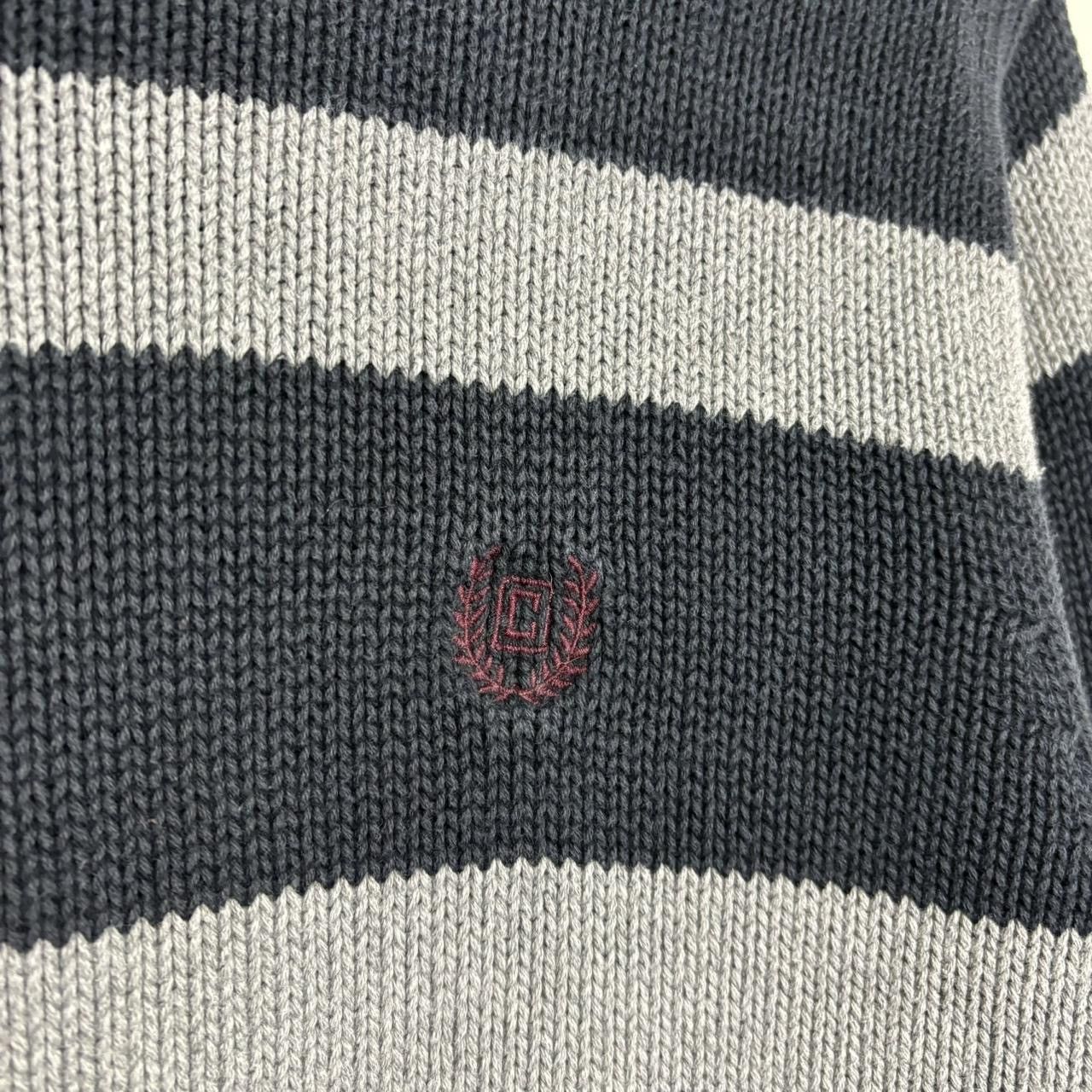 Chaps × Chaps Ralph Lauren Vintage Style Ralph Lauren Chaps Striped Grey Knit Sweater Size US S / EU 44-46 / 1 - 3 Thumbnail