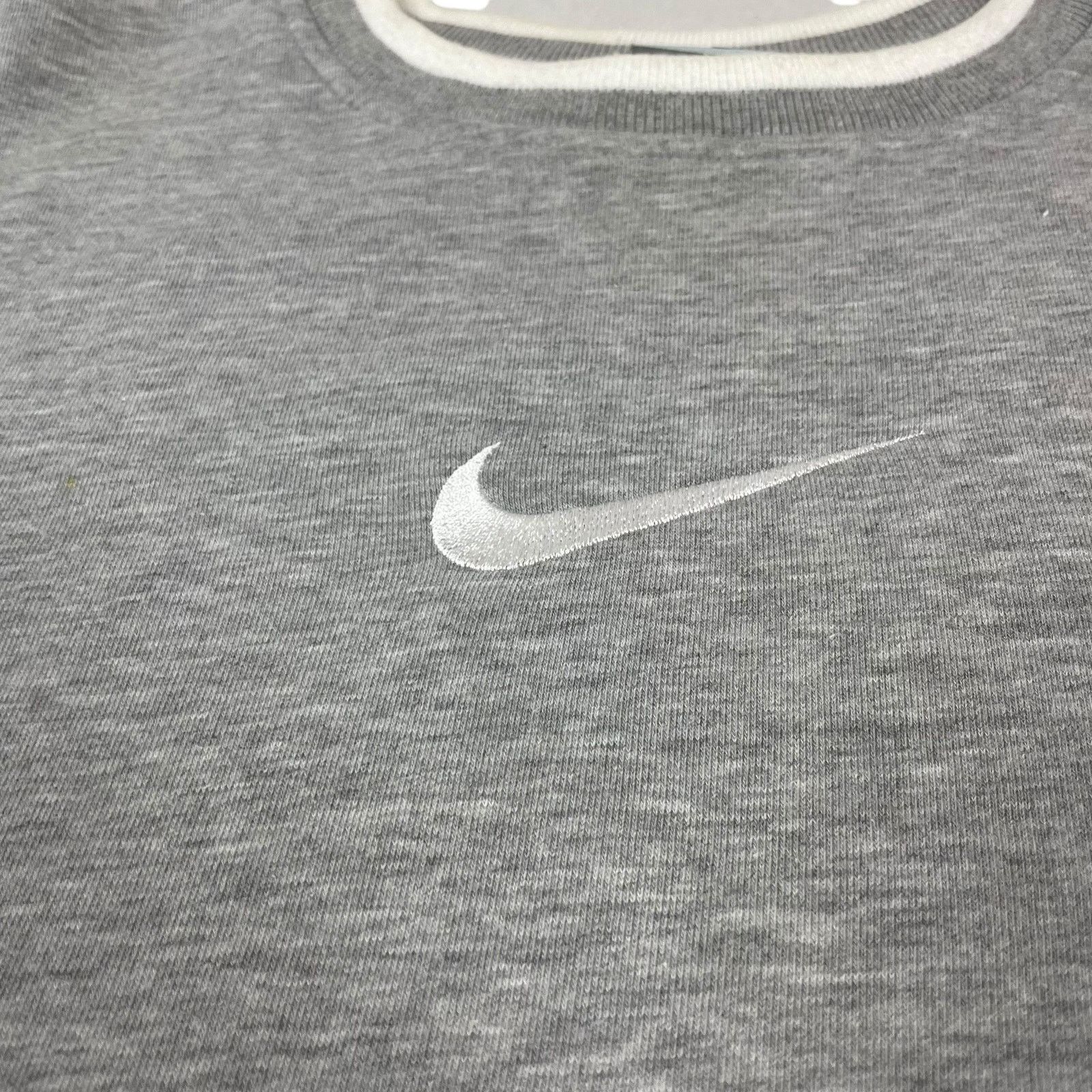 Nike × Vintage Nike Men's Heather Gray Swoosh Pullover Sweatshirt Medium Size US M / EU 48-50 / 2 - 2 Thumbnail