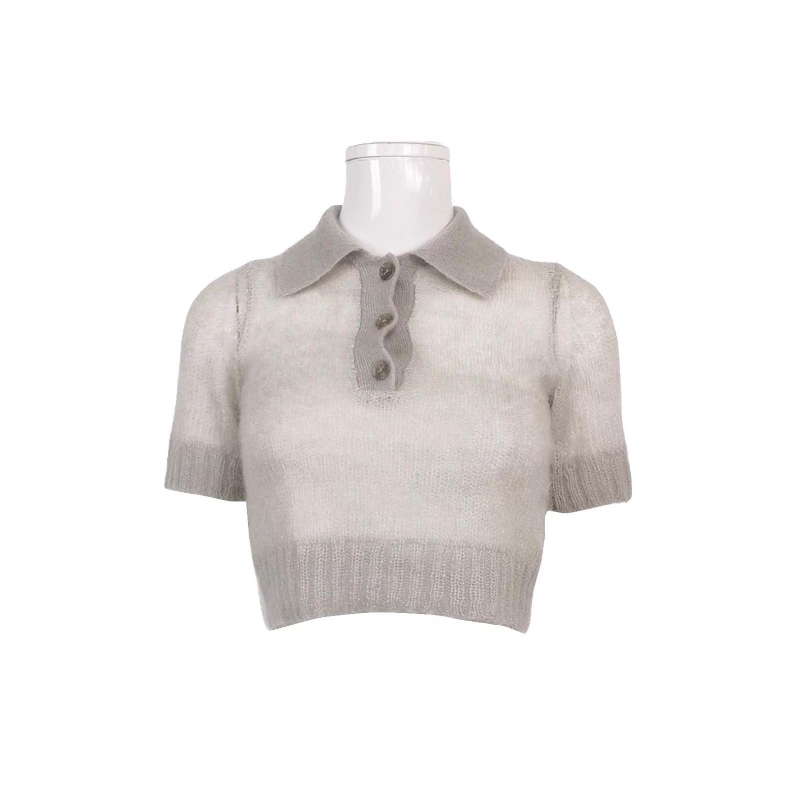 Acne Studios Acne Studios Short Sleeve Sweater Size XXS / US 00 / IT 34 - 1 Thumbnail