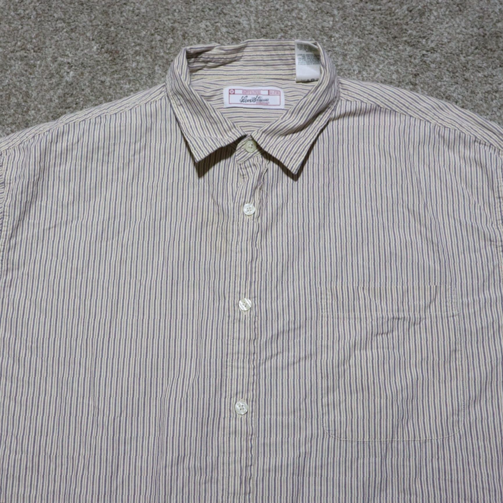 Levi's Levi's Brown Stripped Button-Up Shirt Long Sleeve Adult Mens 2X Cotton Flannel Plaid 50/52 Big & Tall Shirt Mens Brown 2X Size US XXL / EU 58 / 5 - 2 Thumbnail