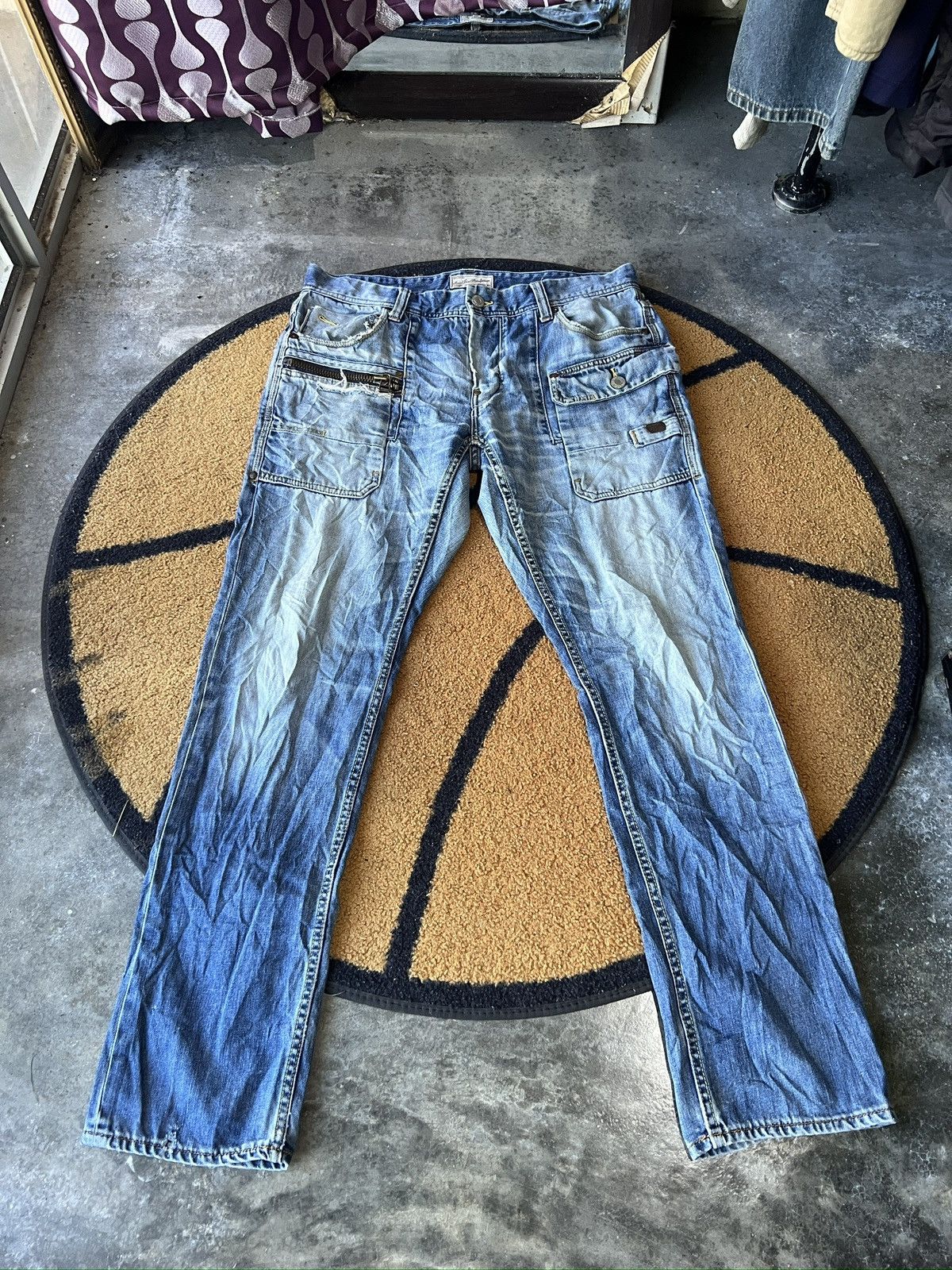 Avirex 🔥Rare Avirex Distressed Denim Size US 35 - 2 Thumbnail