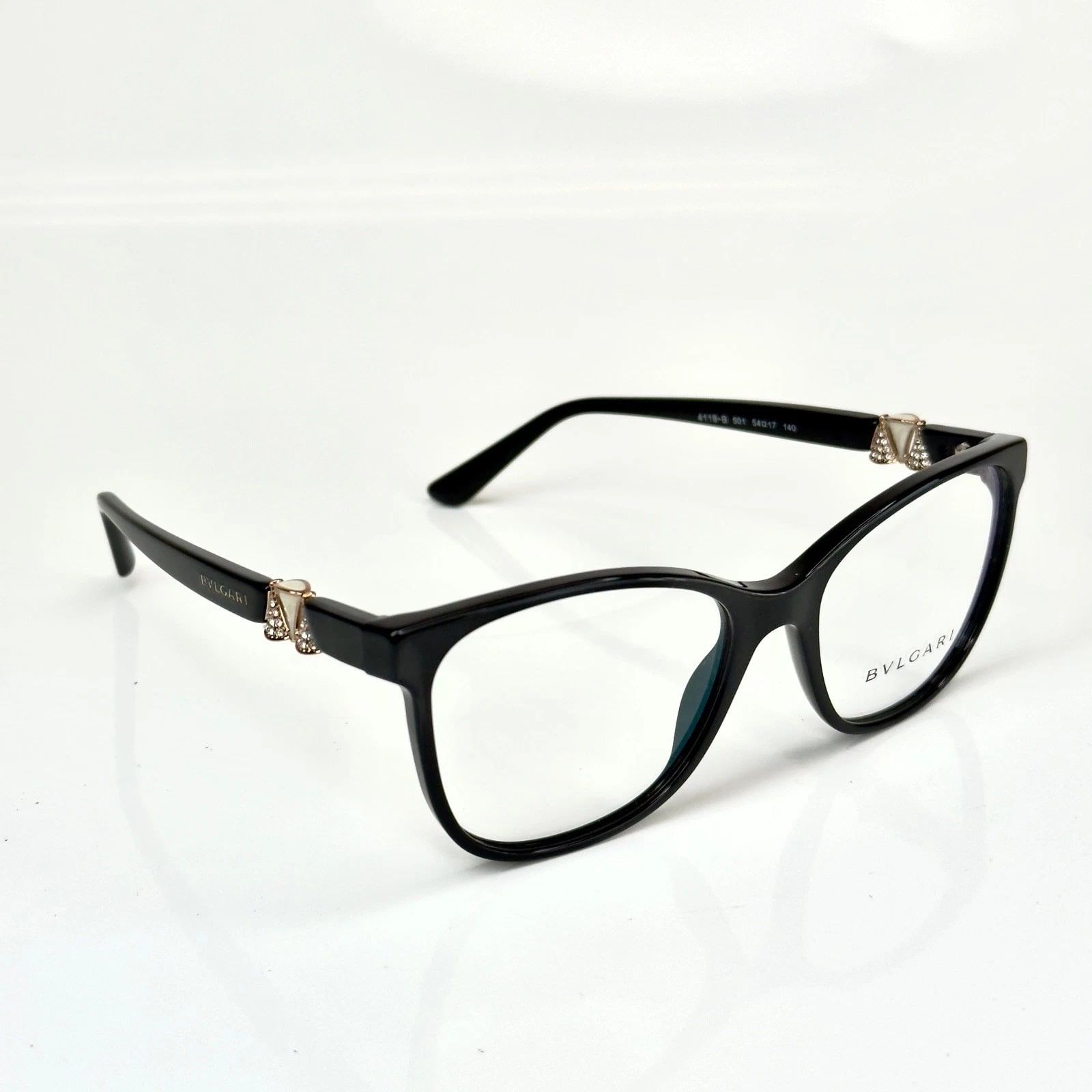 Bvlgari BULGARI BV4118B Diva 4118 Black Luxury Crystal Eyeglasses Size ONE SIZE - 5 Thumbnail