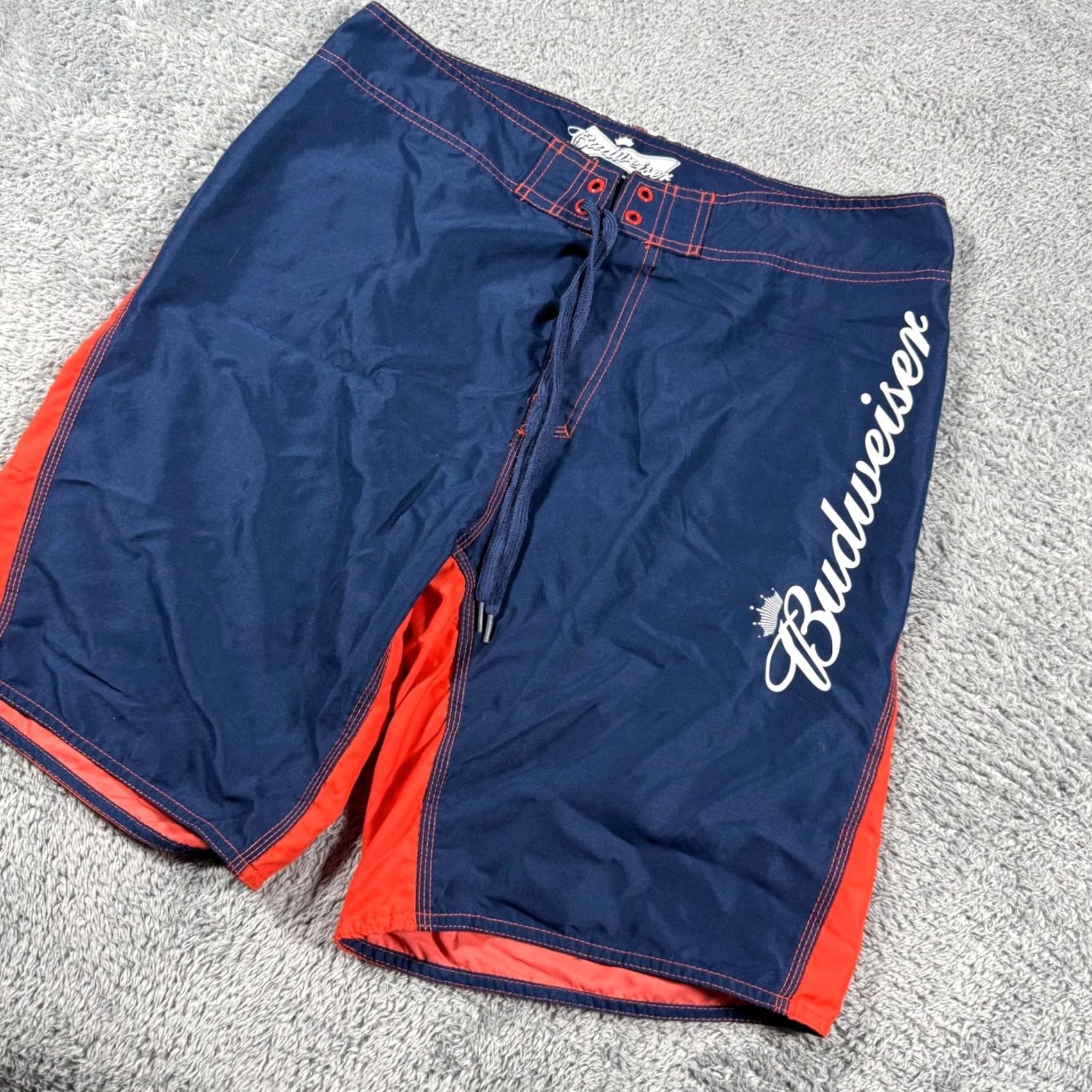 Budweiser Budweiser Board Shorts Mens 38 King of Beers Color Block Blue Orange Size US 38 / EU 54 - 2 Thumbnail