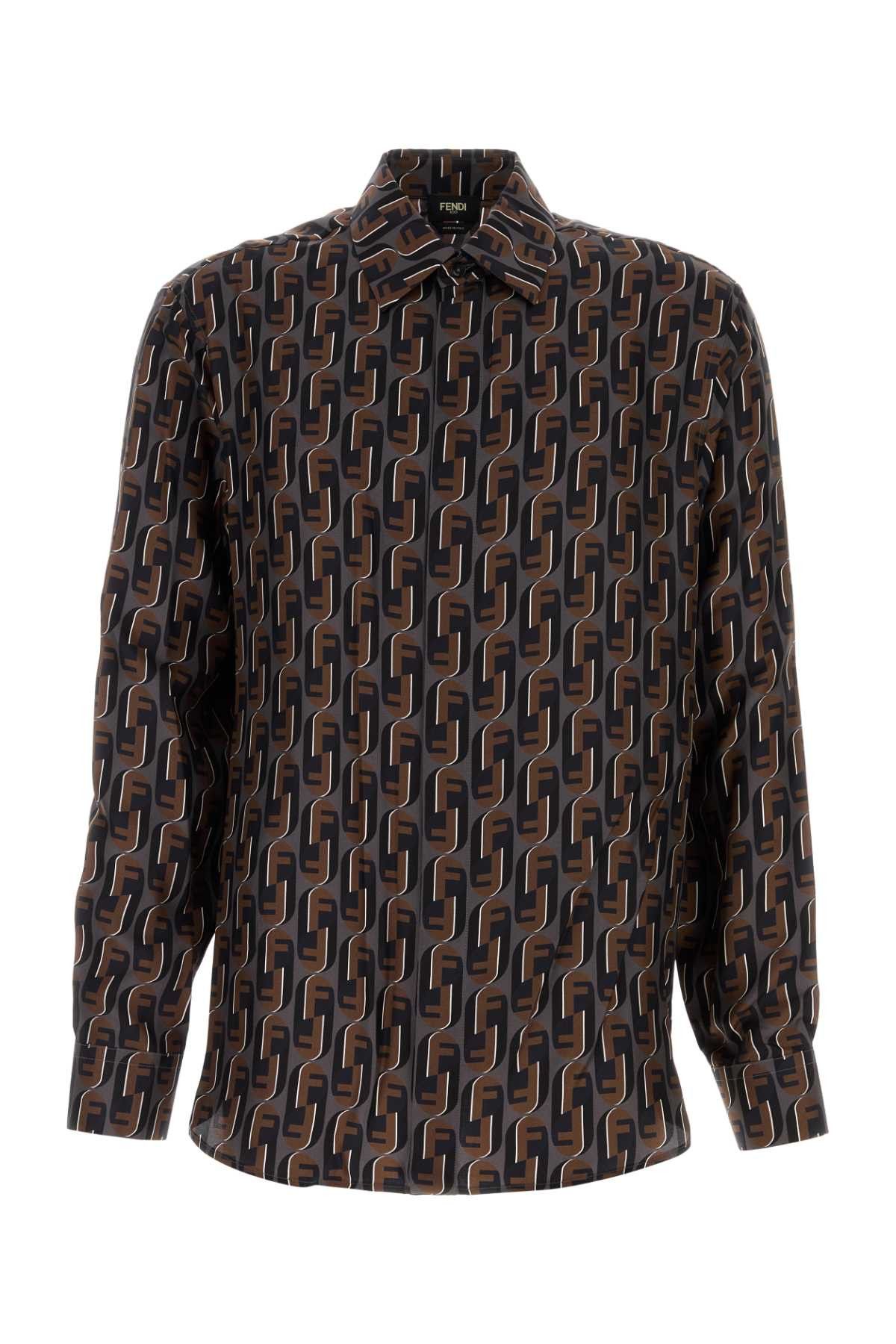 Fendi Printed Silk Shirt Size US L / EU 52-54 / 3 - 1 Thumbnail