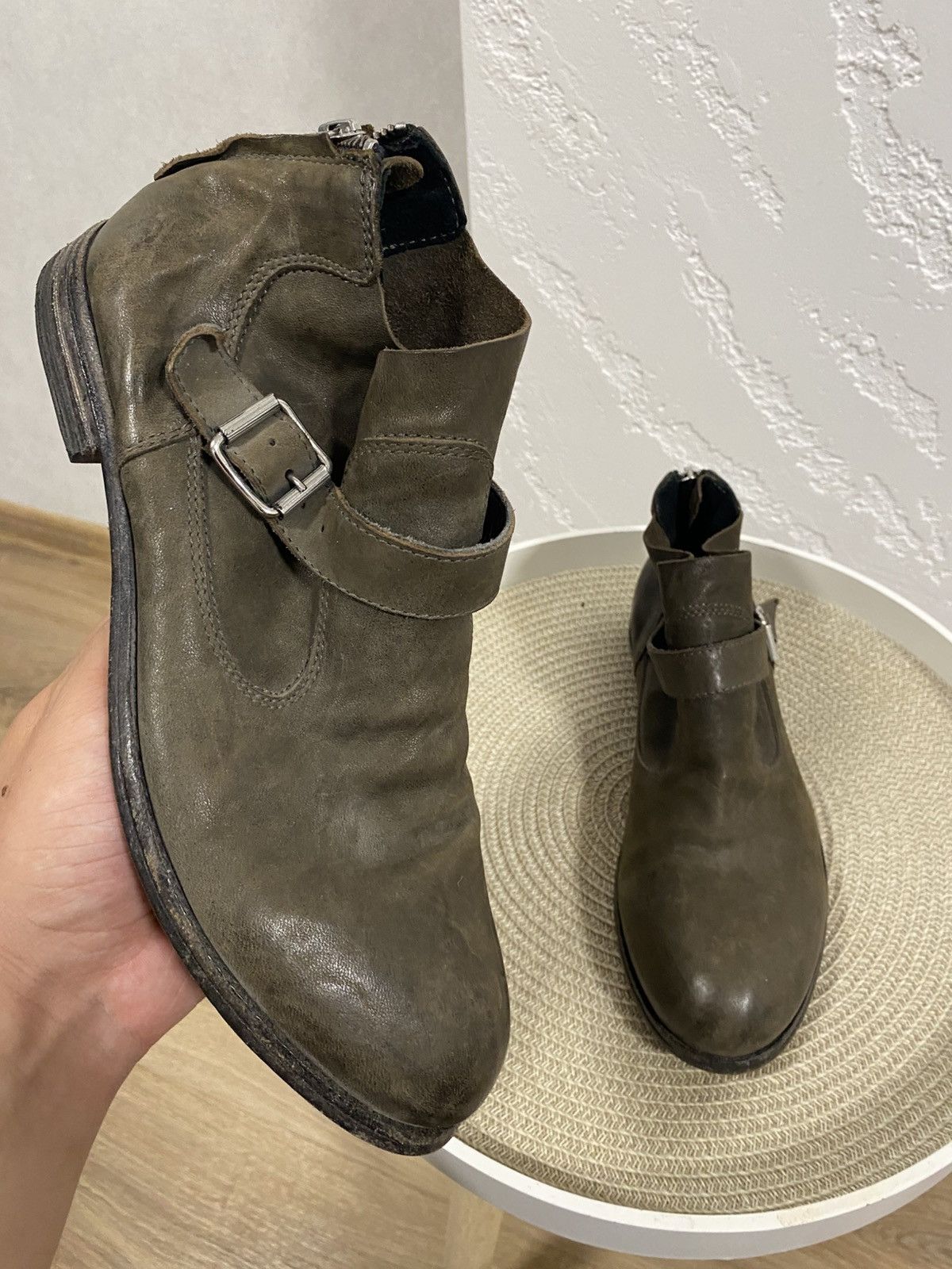 MoMA MoMa Back Zip Buckle Avantgarde Leather Boots Size: 39 Size US 6 / EU 39 - 1 Thumbnail