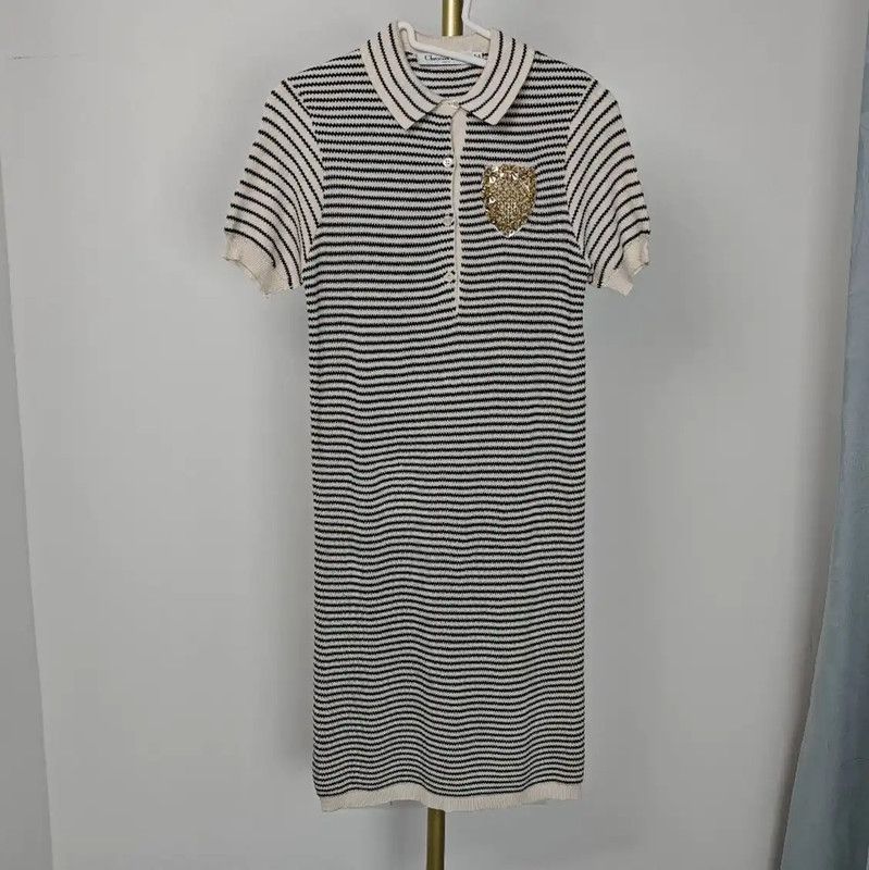 Dior Dior Summer White Striped Cotton Dress 0089 Size M / US 6-8 / IT 42-44 - 1 Thumbnail
