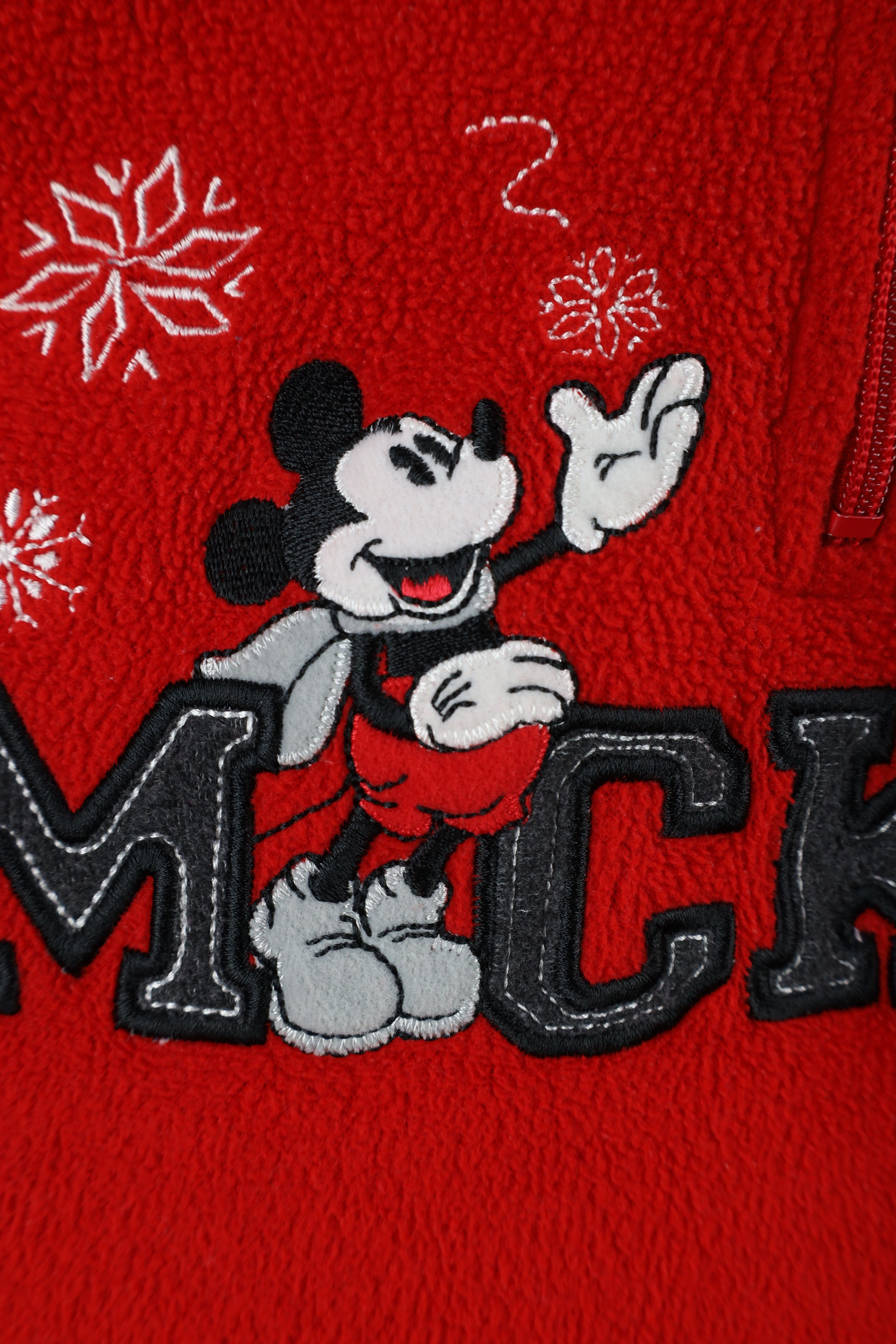 Disney × Vintage Vintage Disney Snowflake Mickey Mouse Fleece Sweater Size XL / US 12-14 / IT 48-50 - 6 Thumbnail