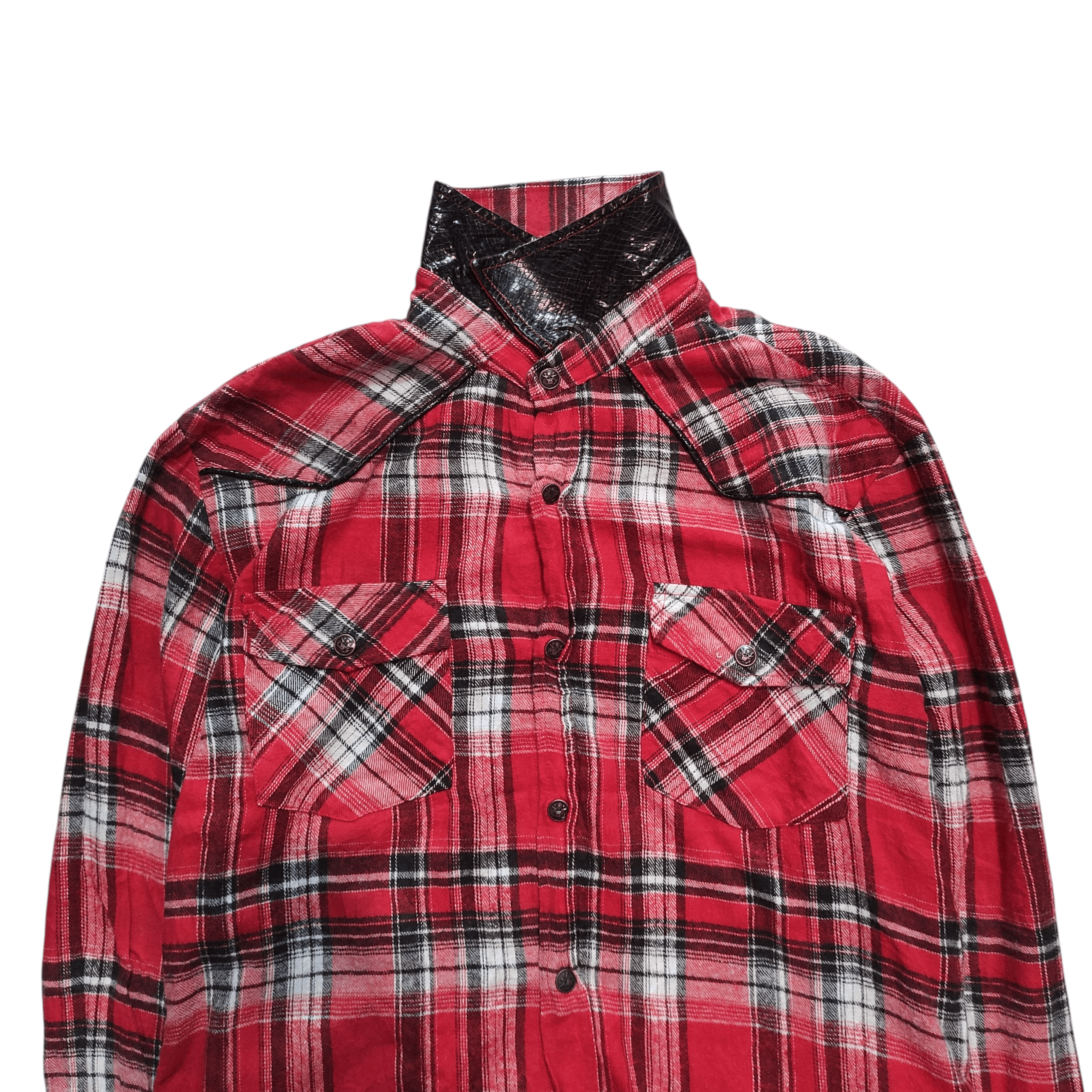 In The Attic In The Attic Vkei Plaid Shirt 2000s Snakeskin Size US L / EU 52-54 / 3 - 4 Thumbnail