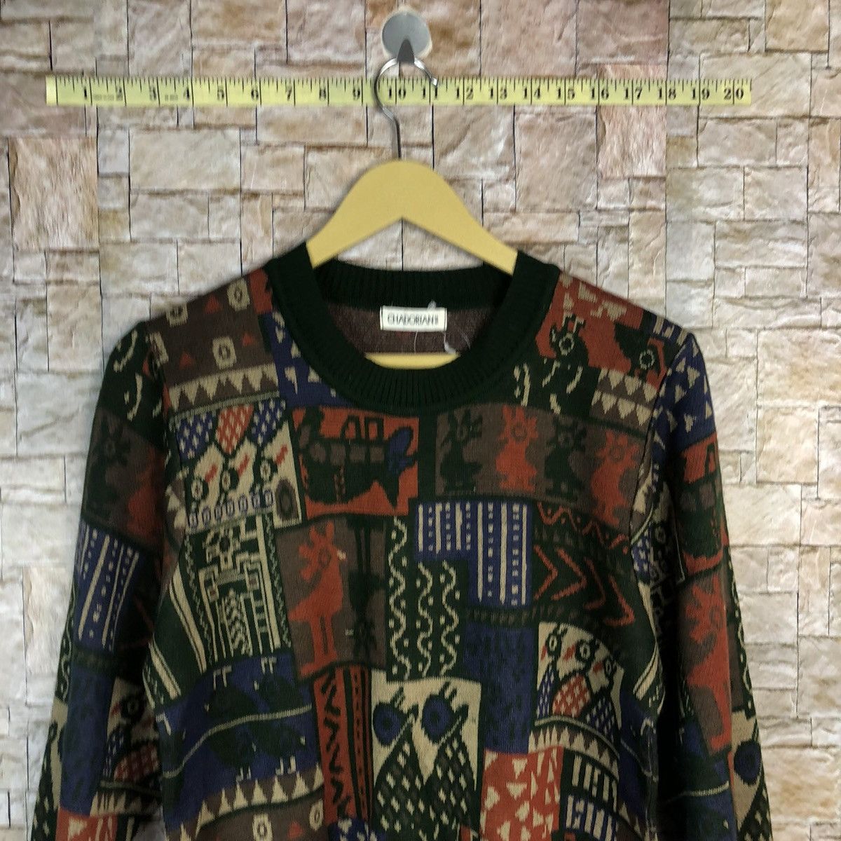 Homespun Knitwear Lhadorian Green art vintage Knitwear #A486 Size S / US 4 / IT 40 - 2 Thumbnail