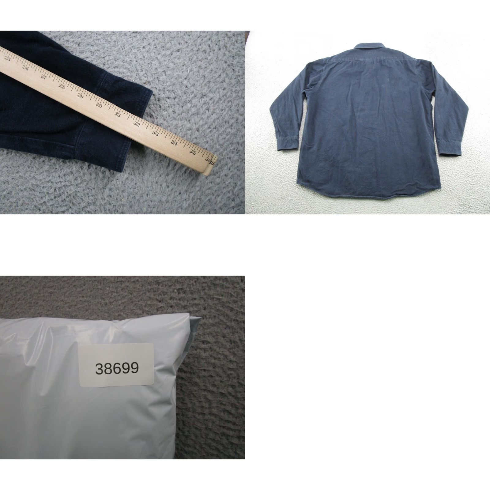 Vintage VTG Five Brother Chamois Flannel Blue 100% Cotton Button Up Mens 2XLT Size Big & Tall White? Size US XXL / EU 58 / 5 - 8 Thumbnail