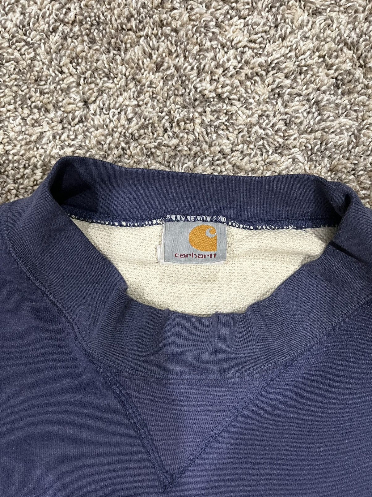 Carhartt × Vintage Vintage navy lined carhartt crewneck Size US L / EU 52-54 / 3 - 2 Thumbnail