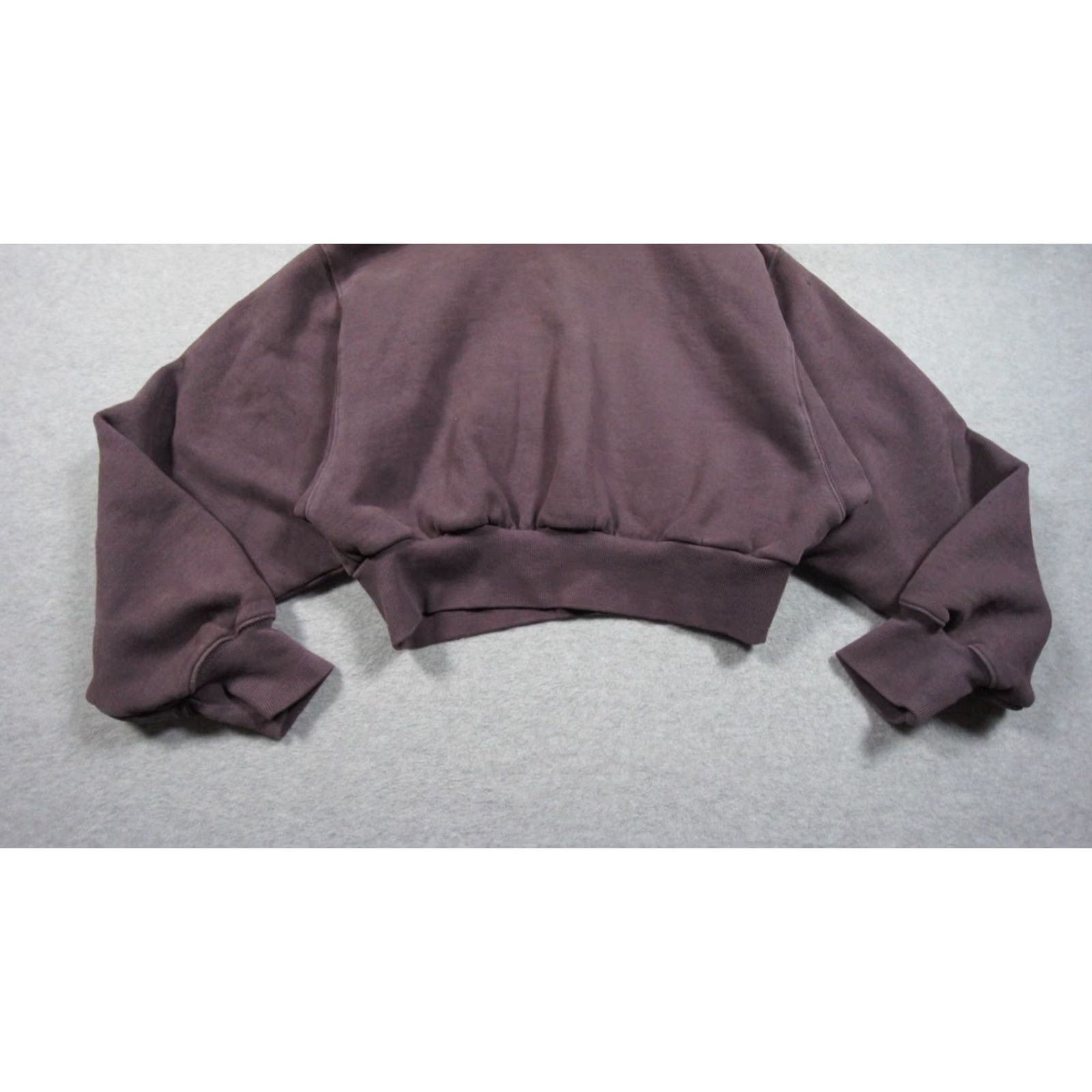 TNA TNA Hoodie Women XS Purple Cropped Pullover Sweatshirt Fleece Hooded All Seasons Size XS / US 0-2 / IT 36-38 - 3 Thumbnail