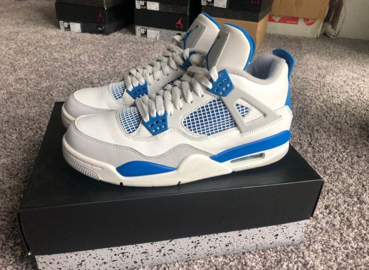 Nike Nike Air Jordan Retro 4 Military Blue Size US 8.5 / EU 41-42 - 5 Thumbnail