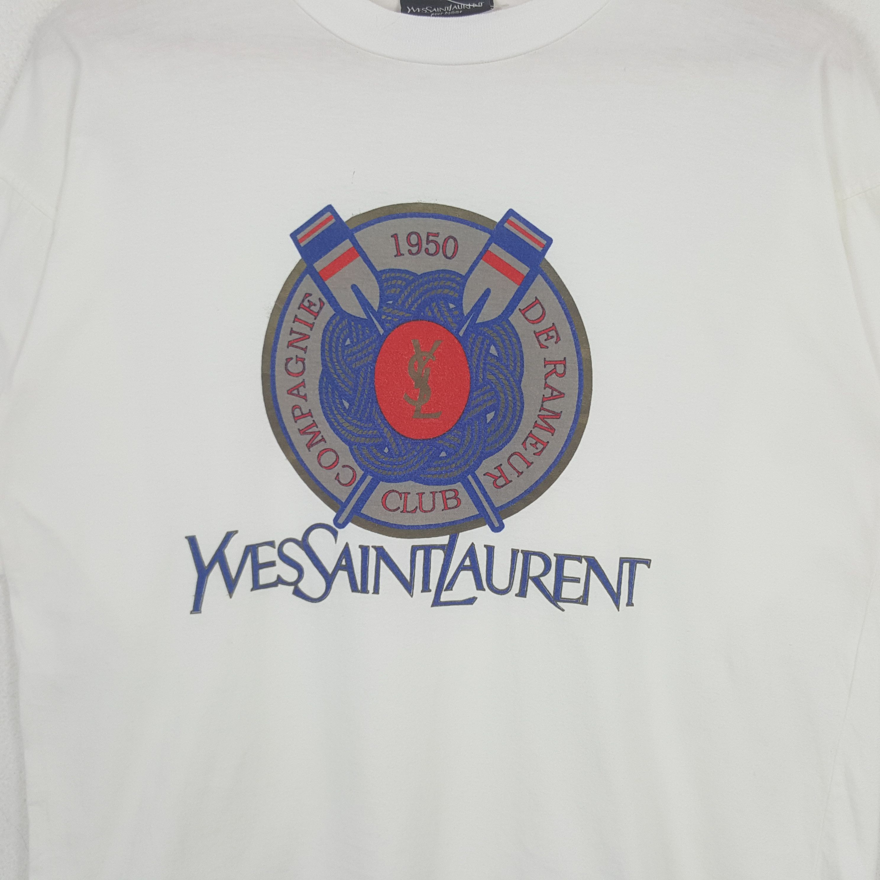 Yves Saint Laurent Vintage Yves Saint Laurent Italian Brand Boxy Tshirt RR14 Size US L / EU 52-54 / 3 - 2 Thumbnail