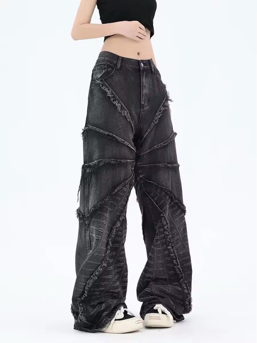 Japanese Brand Punk Black Web Style Pant Size 32" / US 10 / IT 46 - 2 Thumbnail