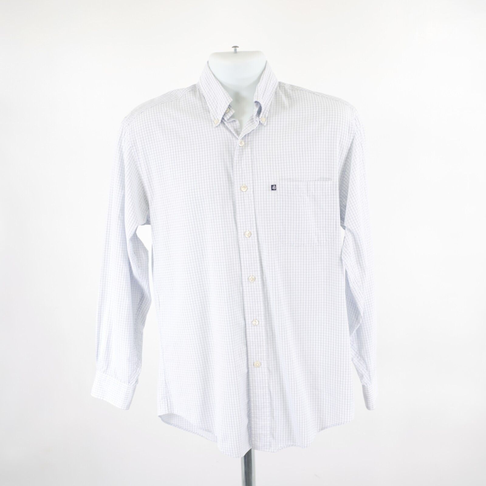 Brooks Brothers Brooks Brothers 346 Small White Purple Blue Check Collared D Size US S / EU 44-46 / 1 - 5 Thumbnail