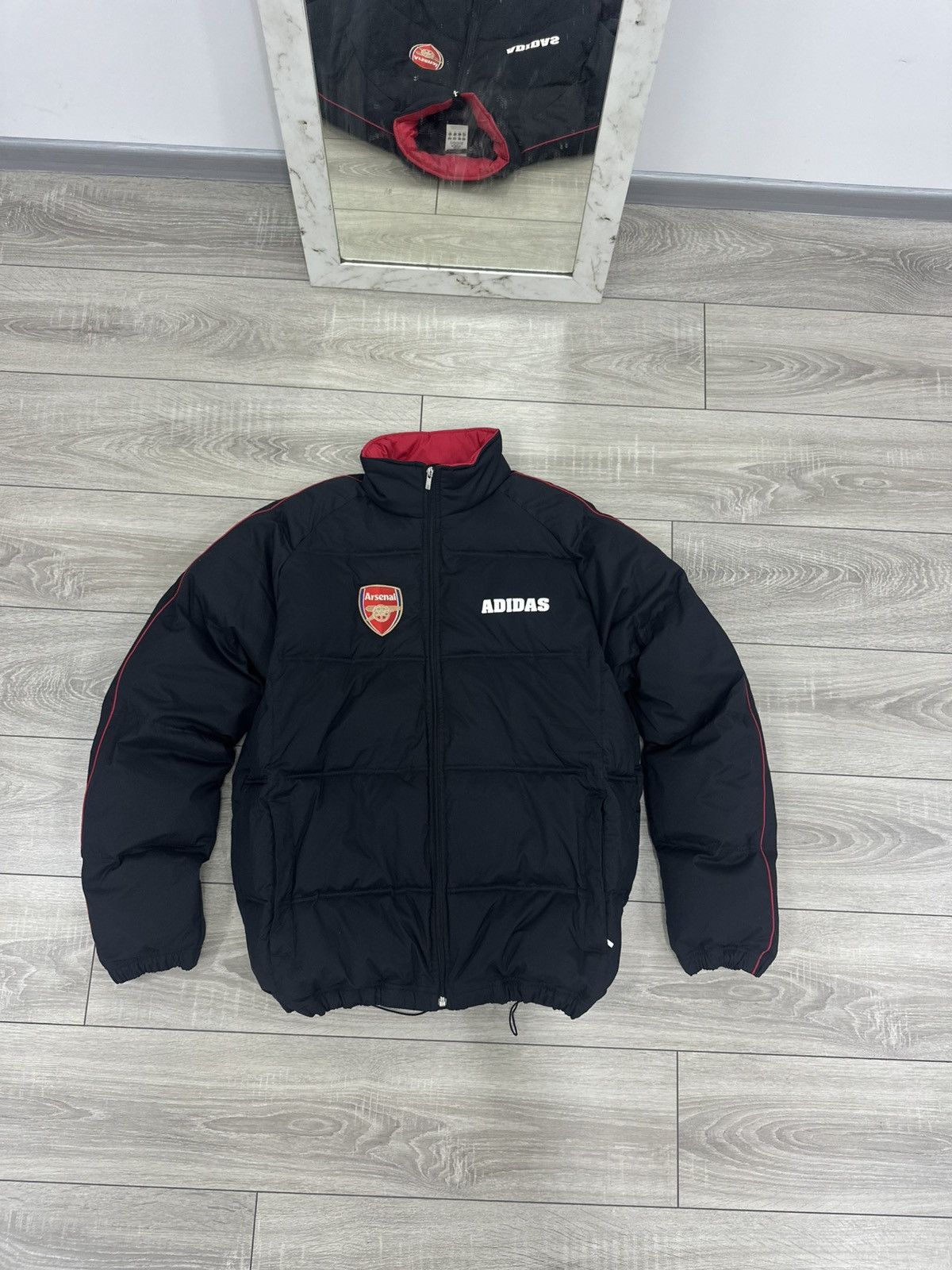 Adidas Adidas Vintage 2005s Arsenal Puffer Down Jacket Soccer Size US XL / EU 56 / 4 - 2 Thumbnail