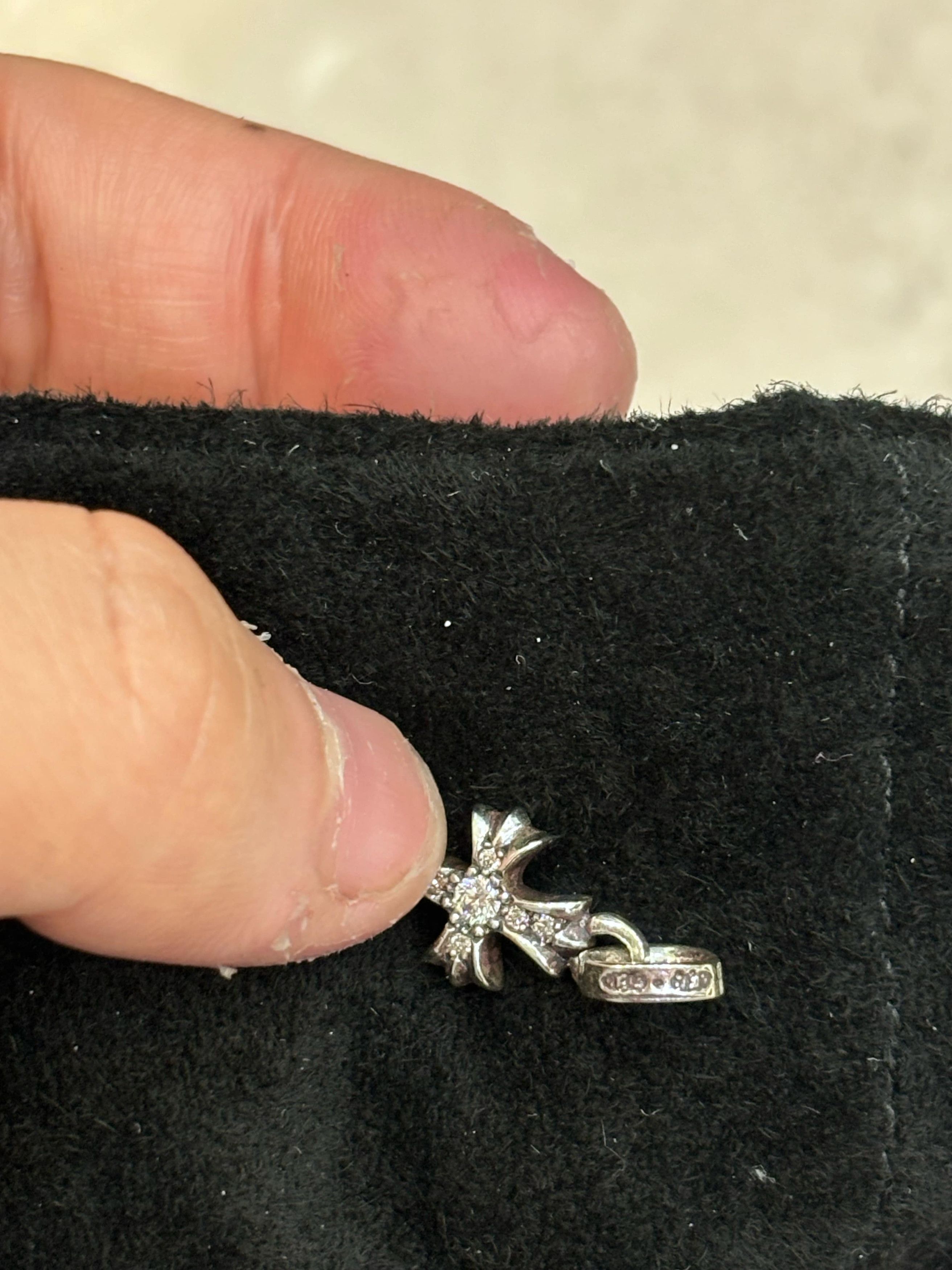 Chrome Hearts CHROME HEARTS Cross Baby Fat Sliver Charm Diamond Size ONE SIZE - 4 Thumbnail