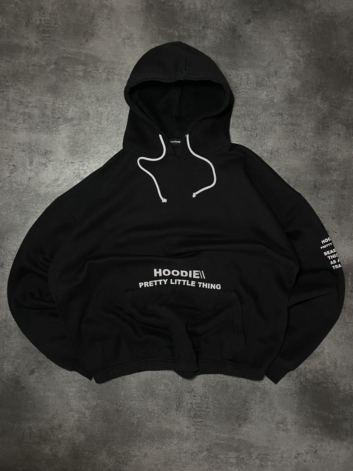 Vintage Pretty Little Thing Hoodie Spellout Hype Boxy Fit Size XL / US 12-14 / IT 48-50 - 1 Thumbnail