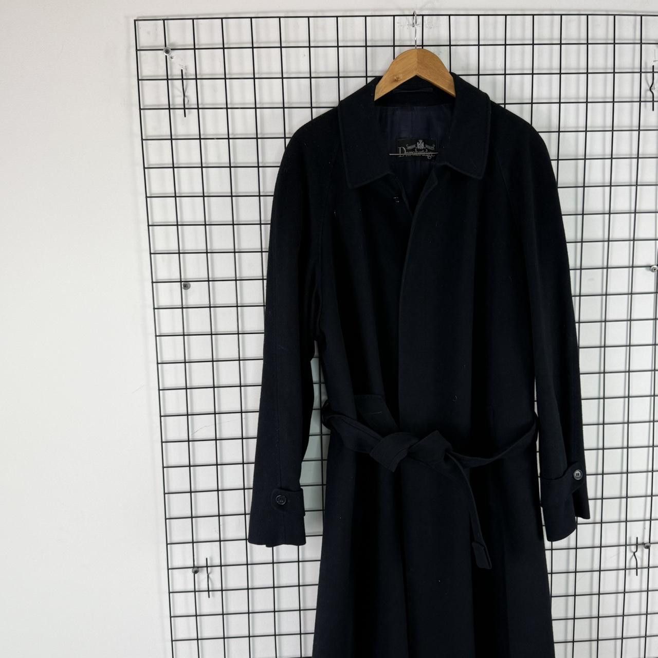 Vintage Vintage Oversize Wool Cashmere Coat Black Lana Wool Size US L / EU 52-54 / 3 - 5 Thumbnail